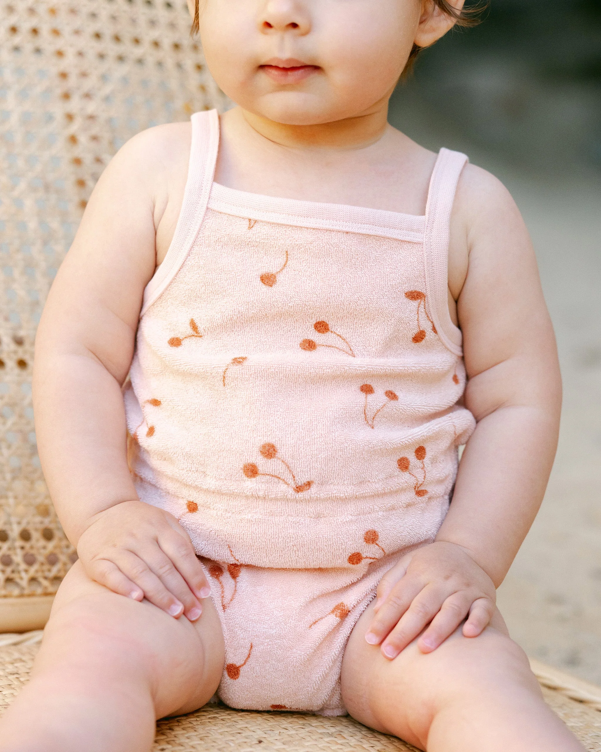 Terry Cinch Romper || Cherries - Image 3