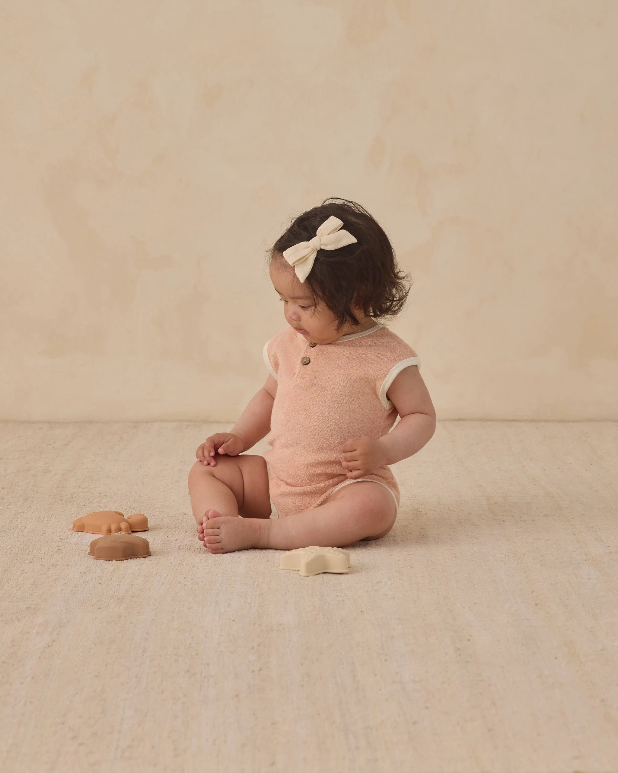 Terry Cloth Romper Melon - Image 2