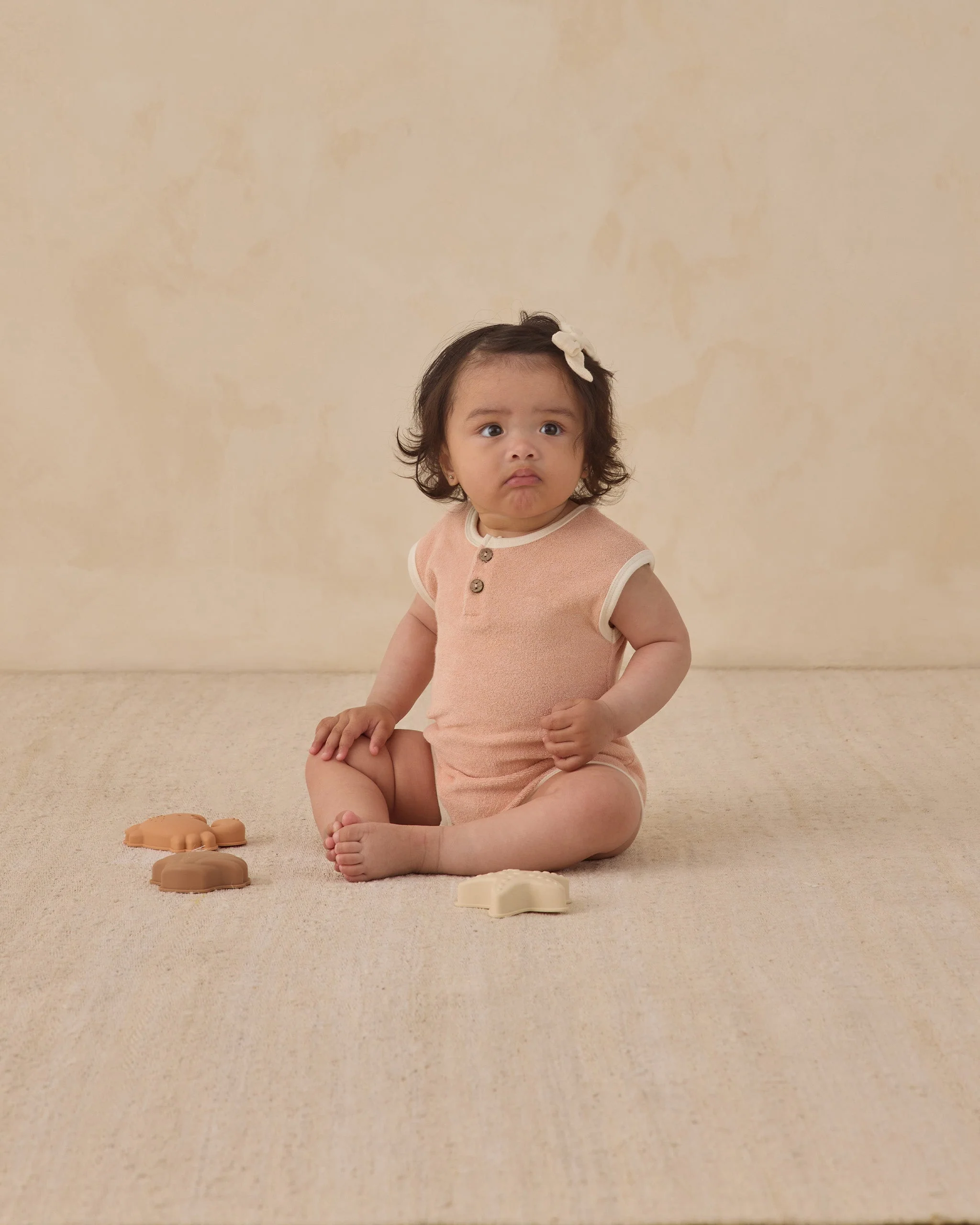 Terry Cloth Romper Melon - Image 3