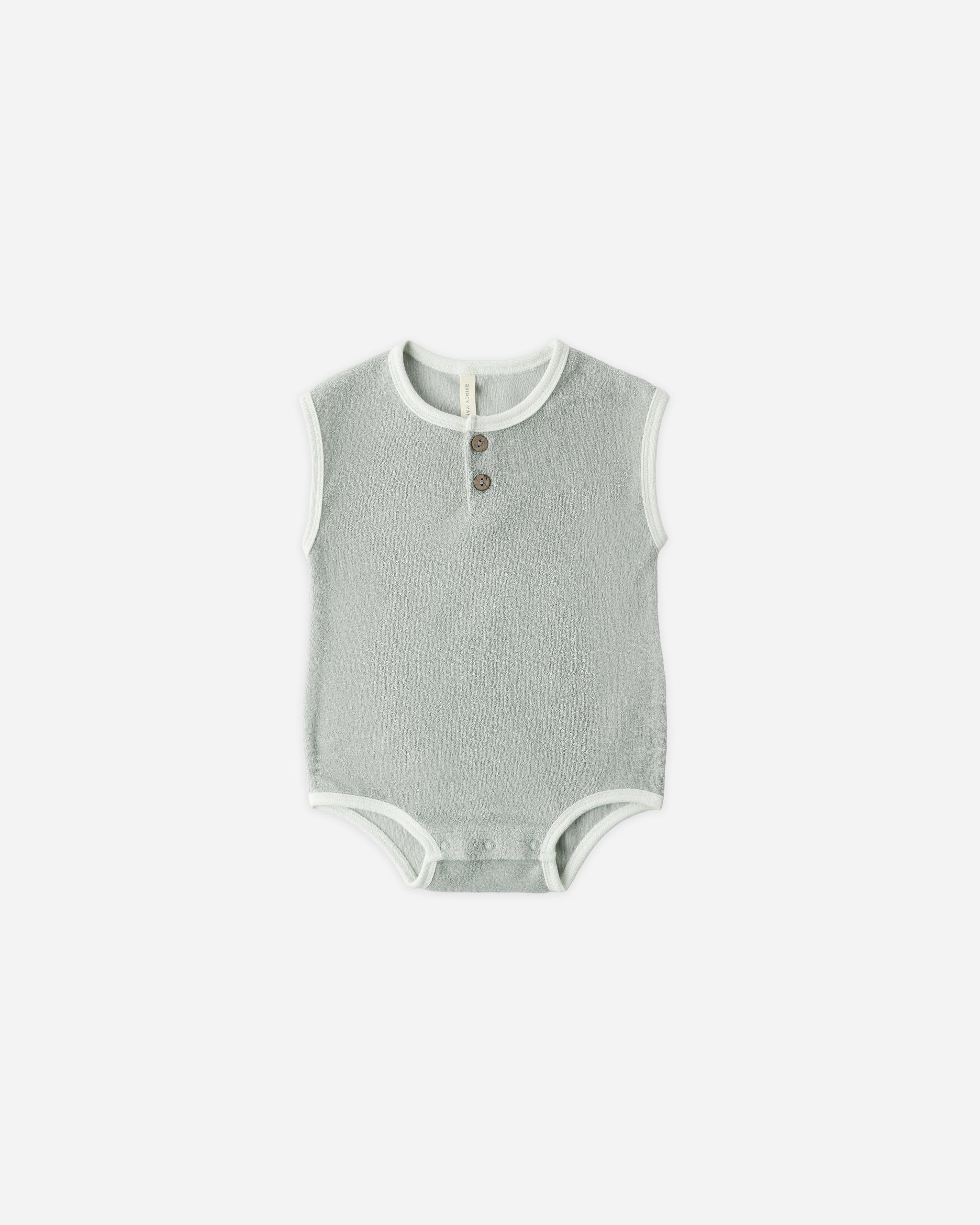 Terry Cloth Romper Sage