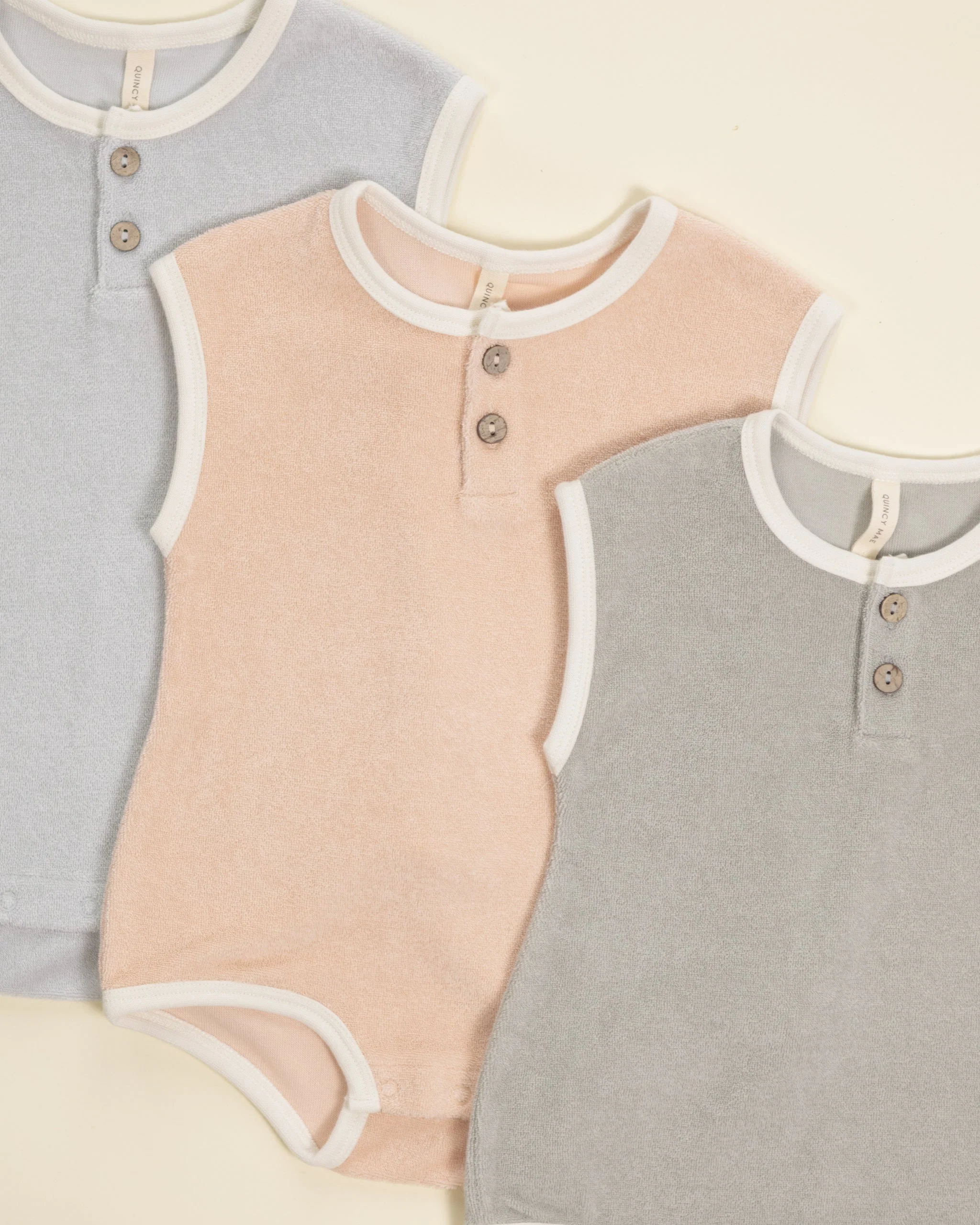 Terry Cloth Romper Sage - Image 3