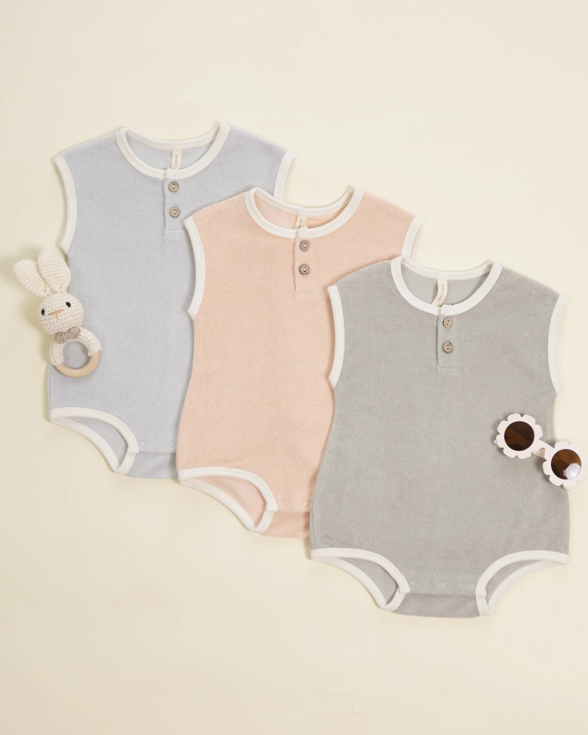 Terry Cloth Romper Sky - Image 3