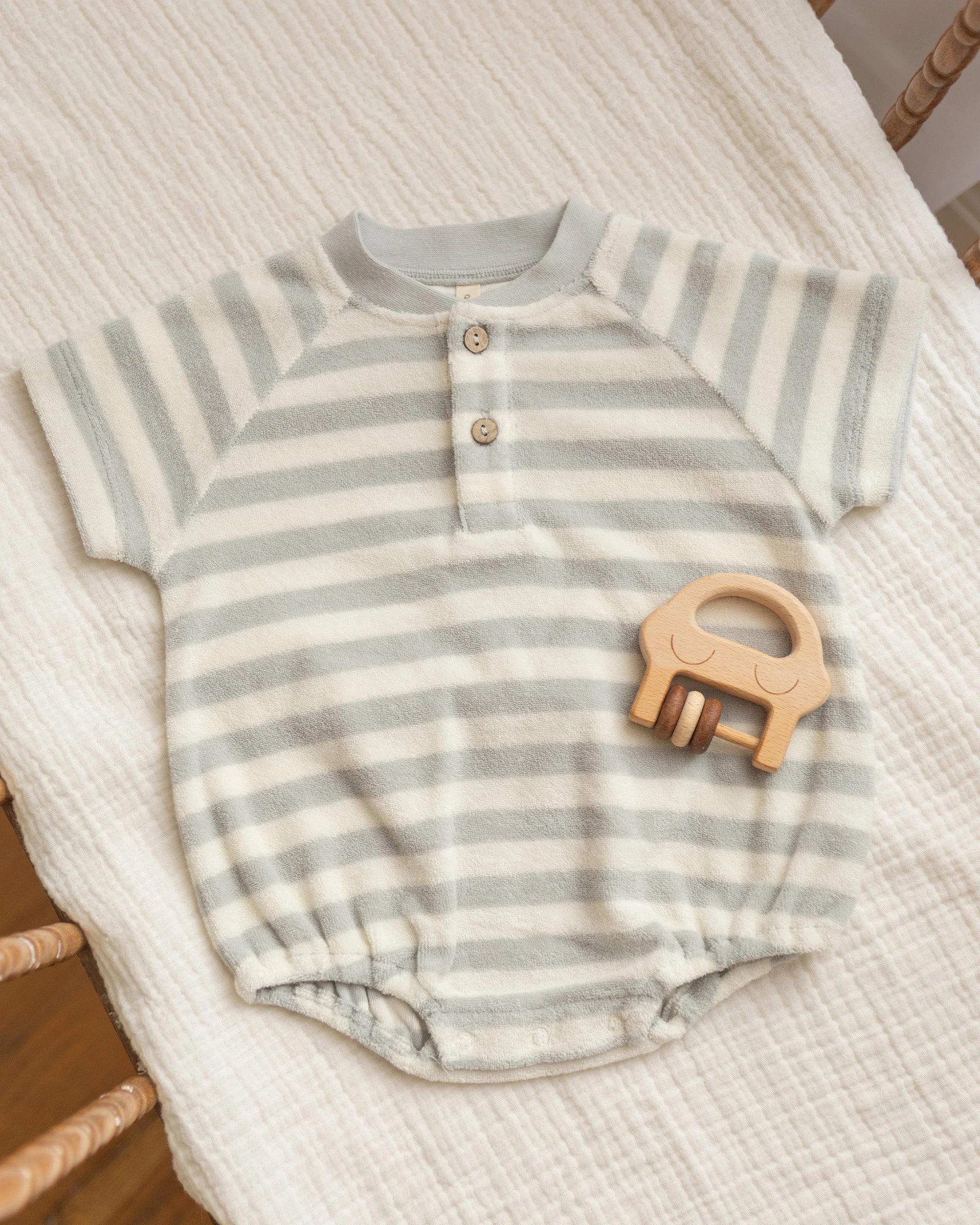 Terry Henley Romper Sky Stripe - Image 2