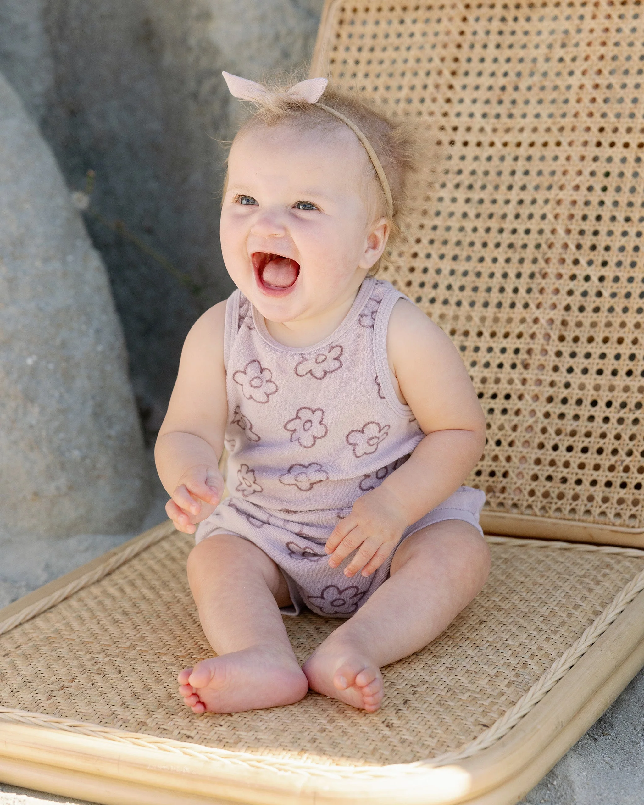 -Terry Tank + Short Set || Lavender- - Image 3