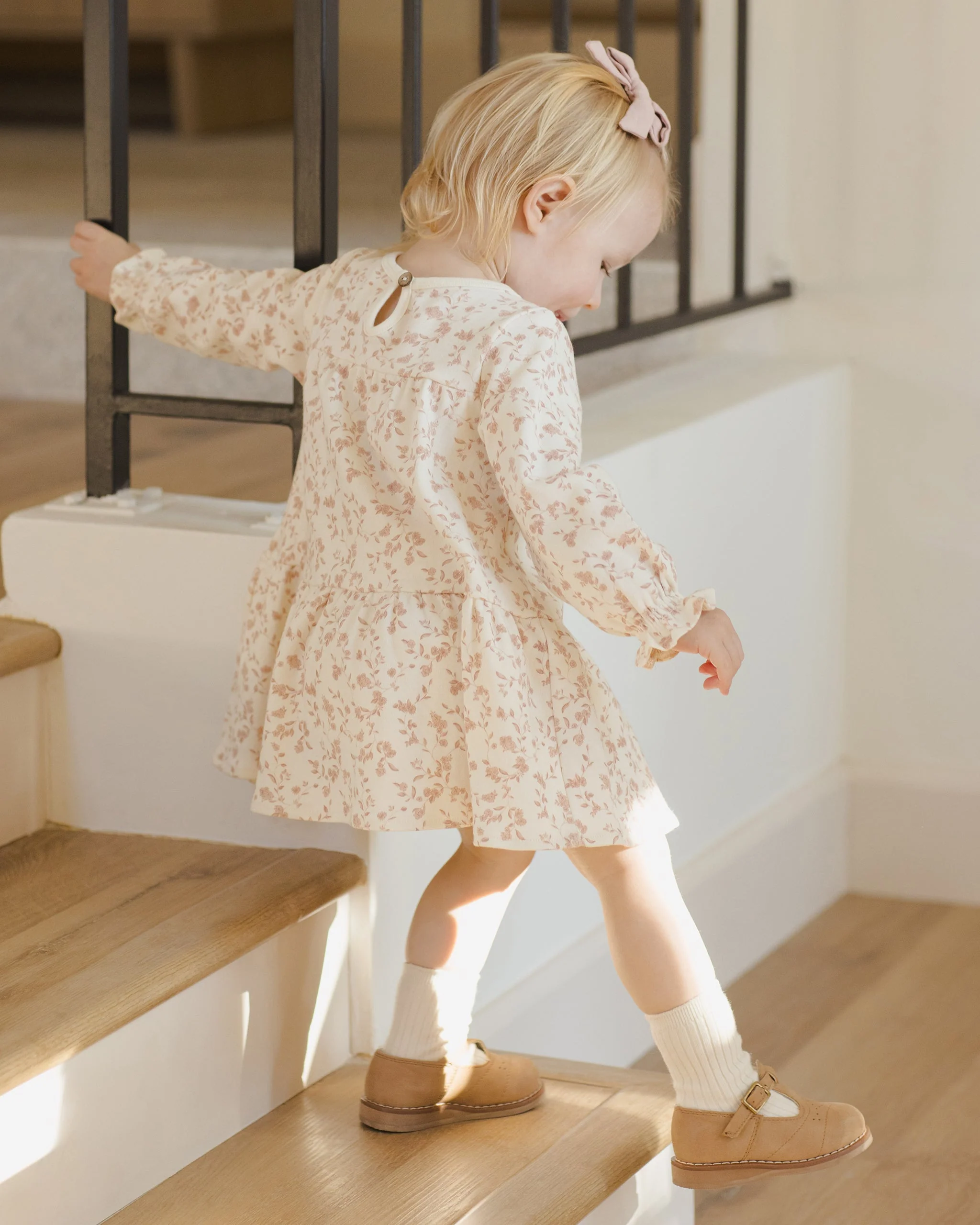 Tiered Jersey Dress || French Garden - Image 4