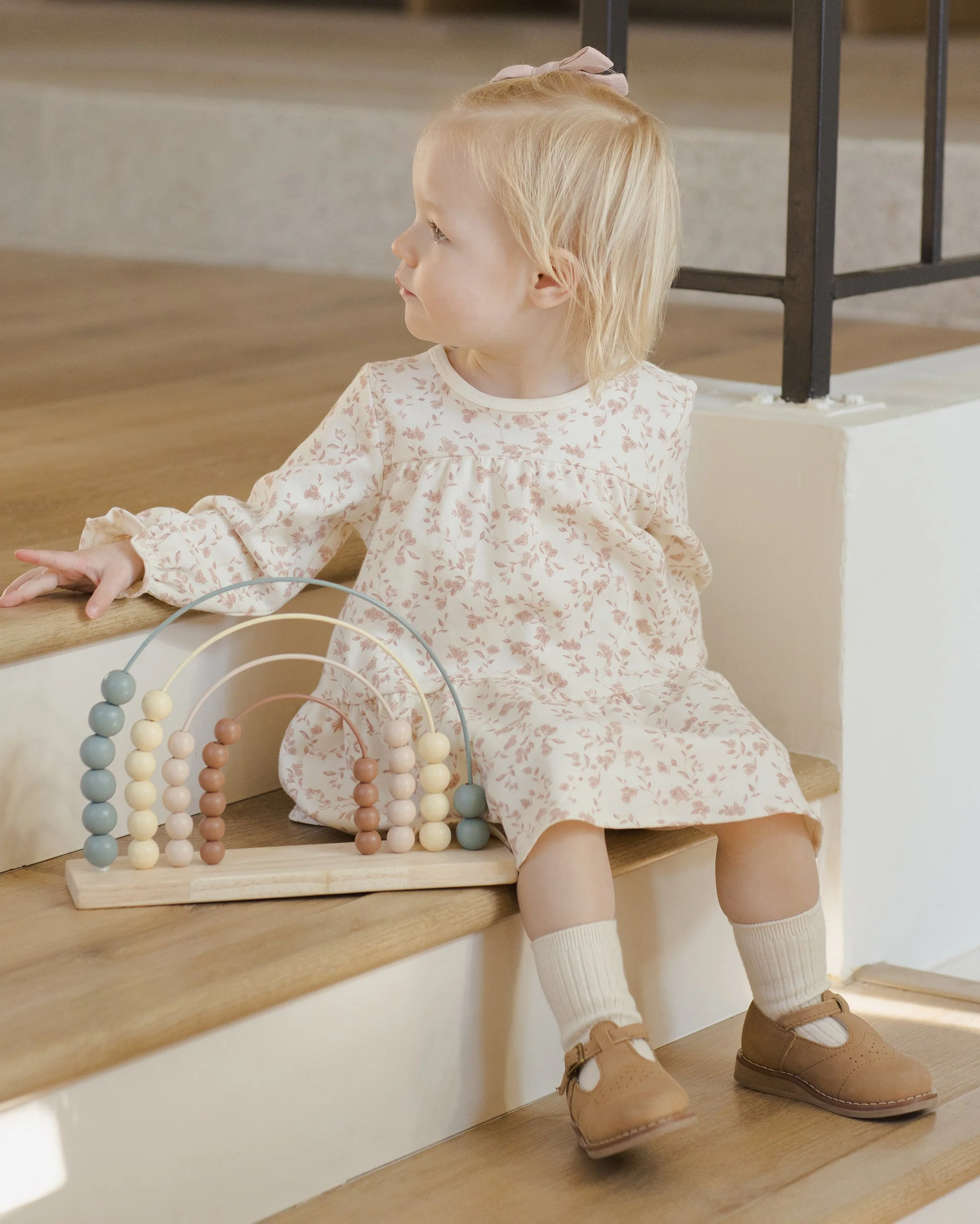 Tiered Jersey Dress || French Garden - Image 7