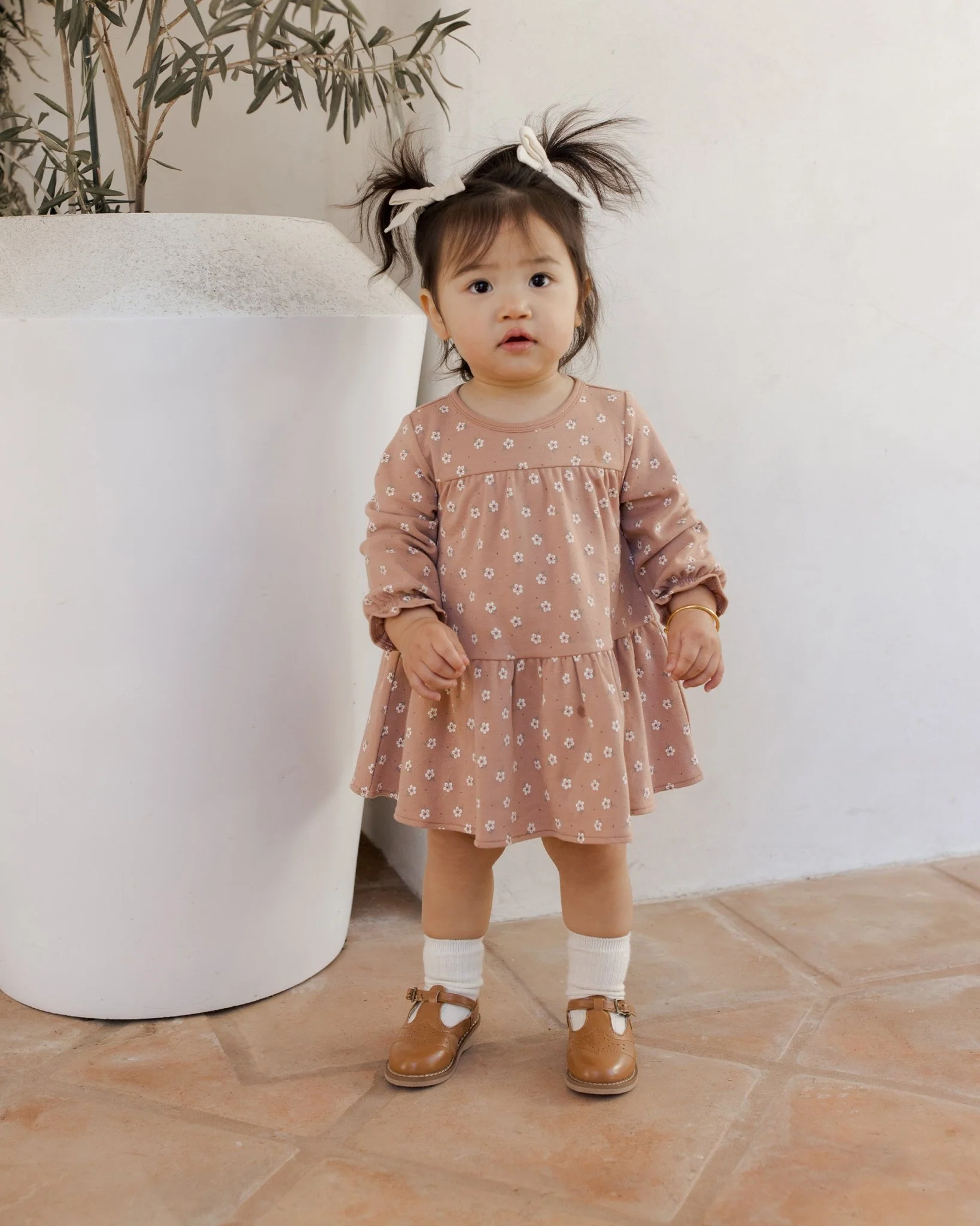 Tiered Jersey Dress || Rose Ditsy - Image 3