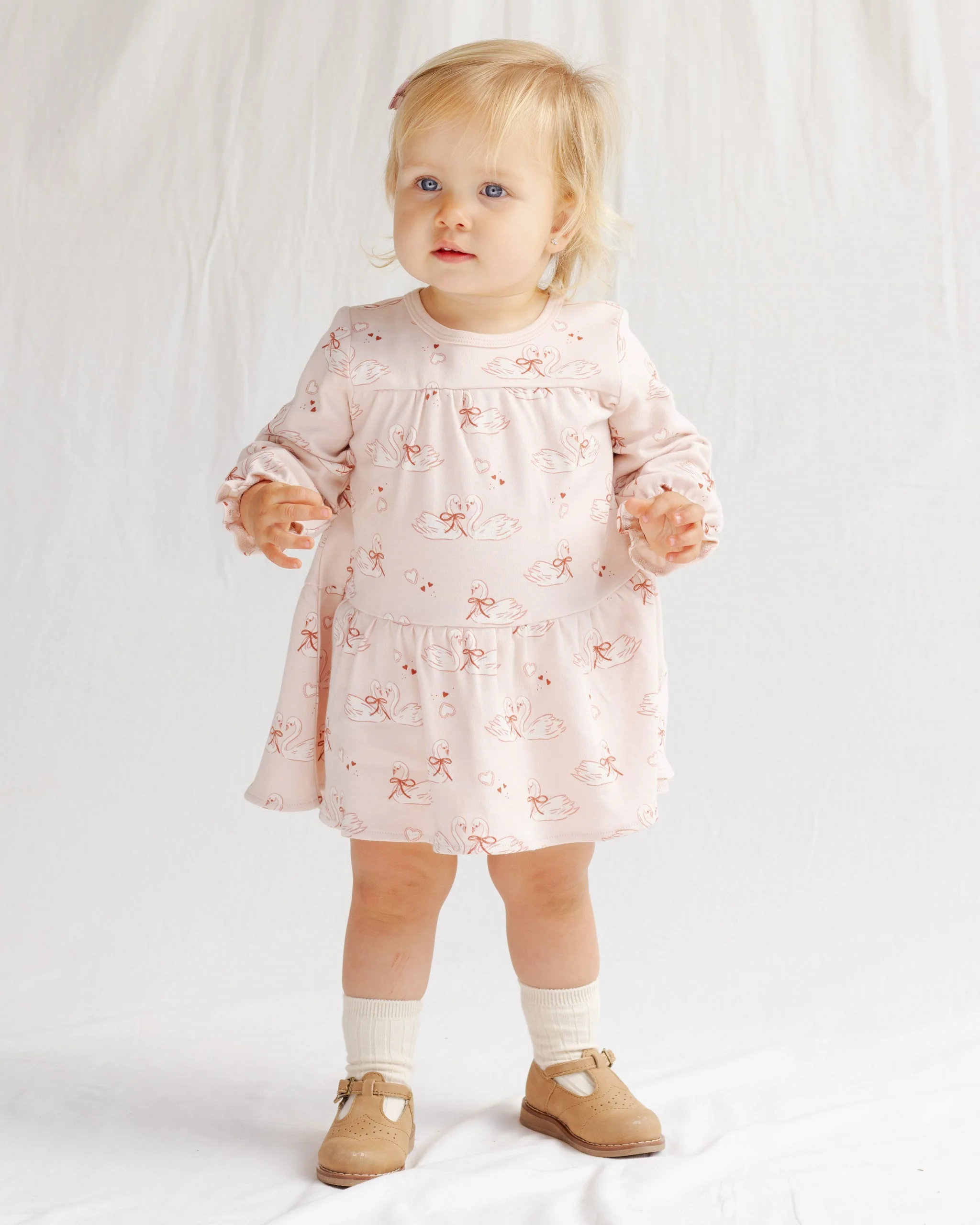 Tiered Jersey Dress Swans - Image 2