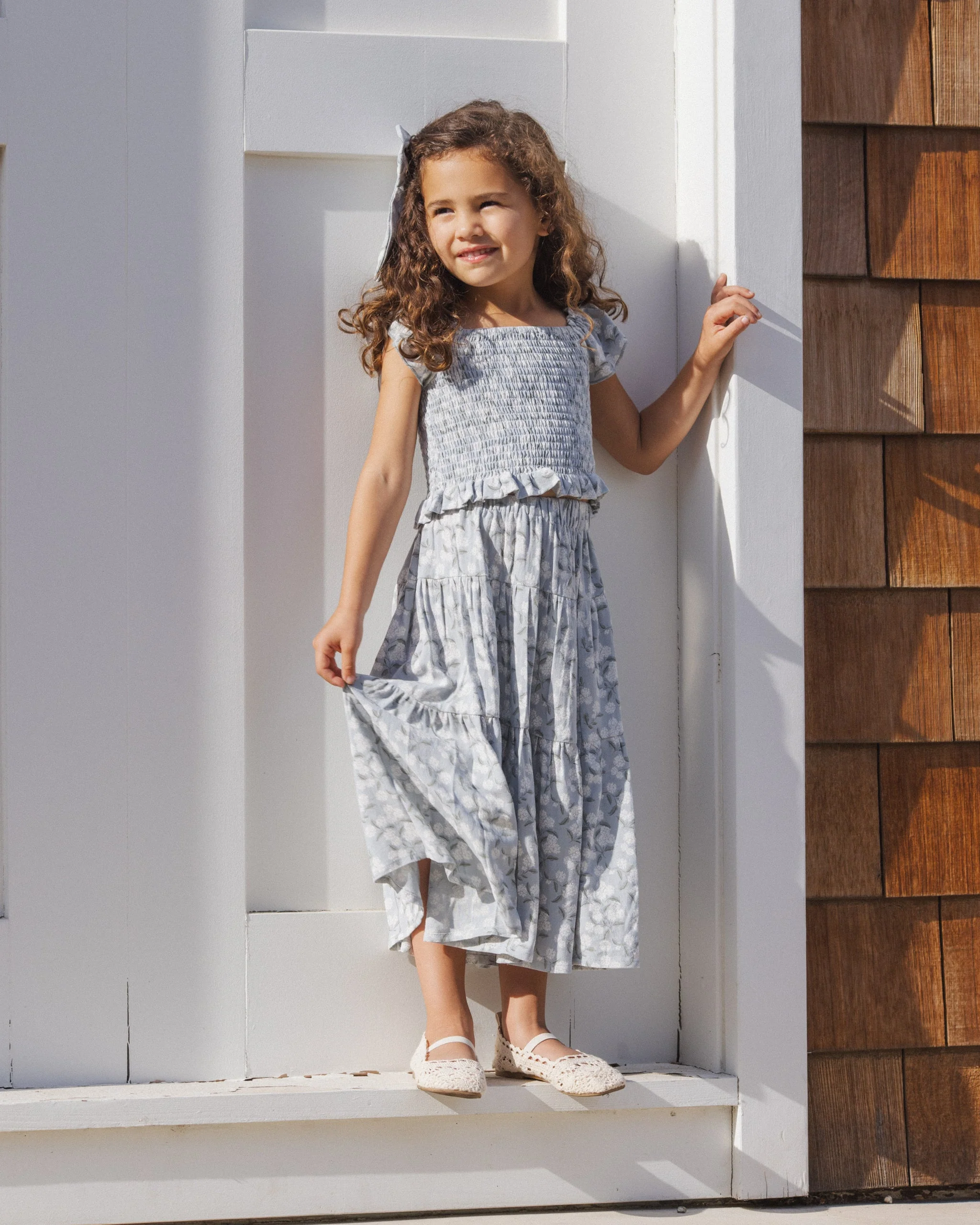 Tiered Midi Skirt Hydrangea - Image 2