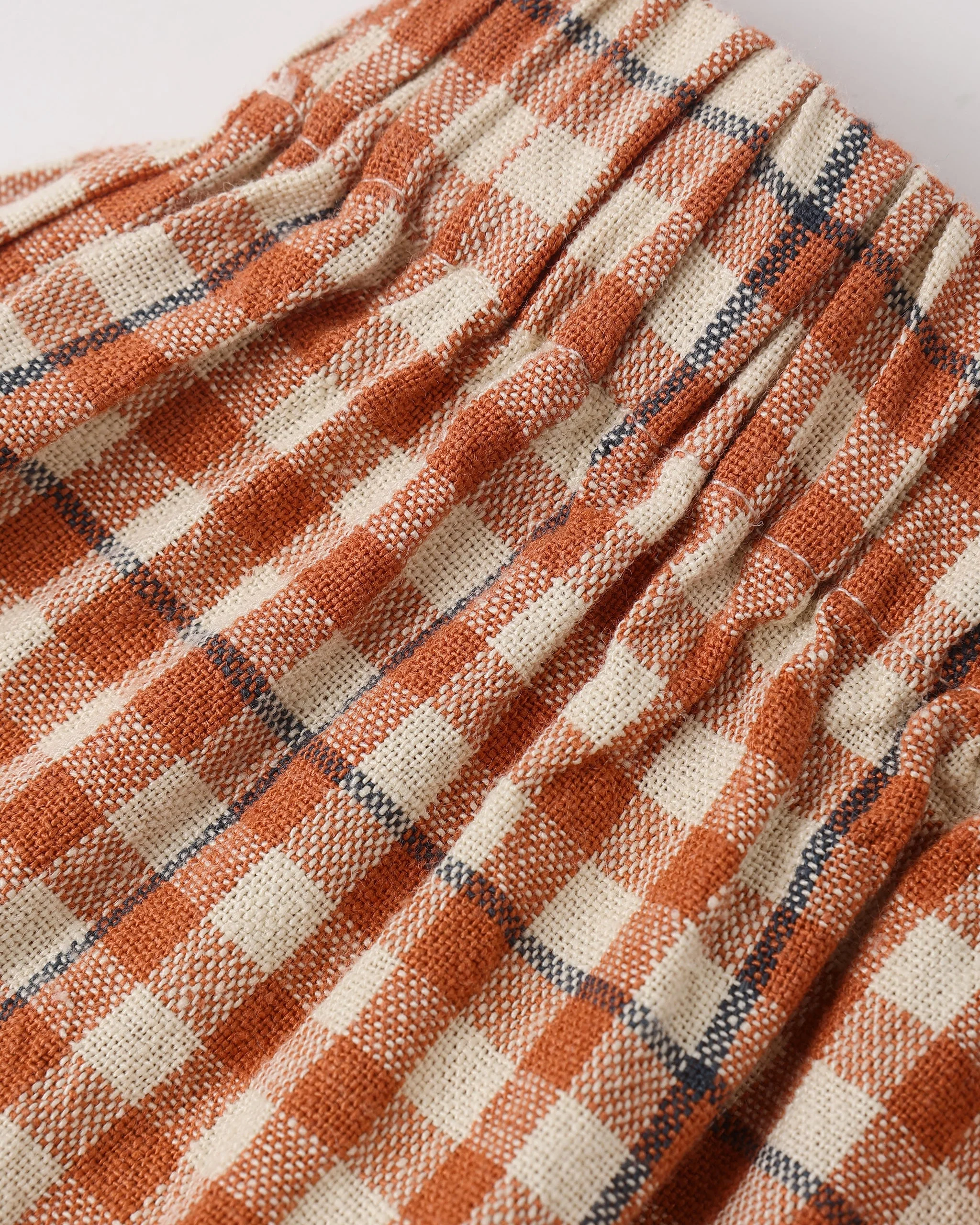 Tiered Midi Skirt Poppy Gingham - Image 8