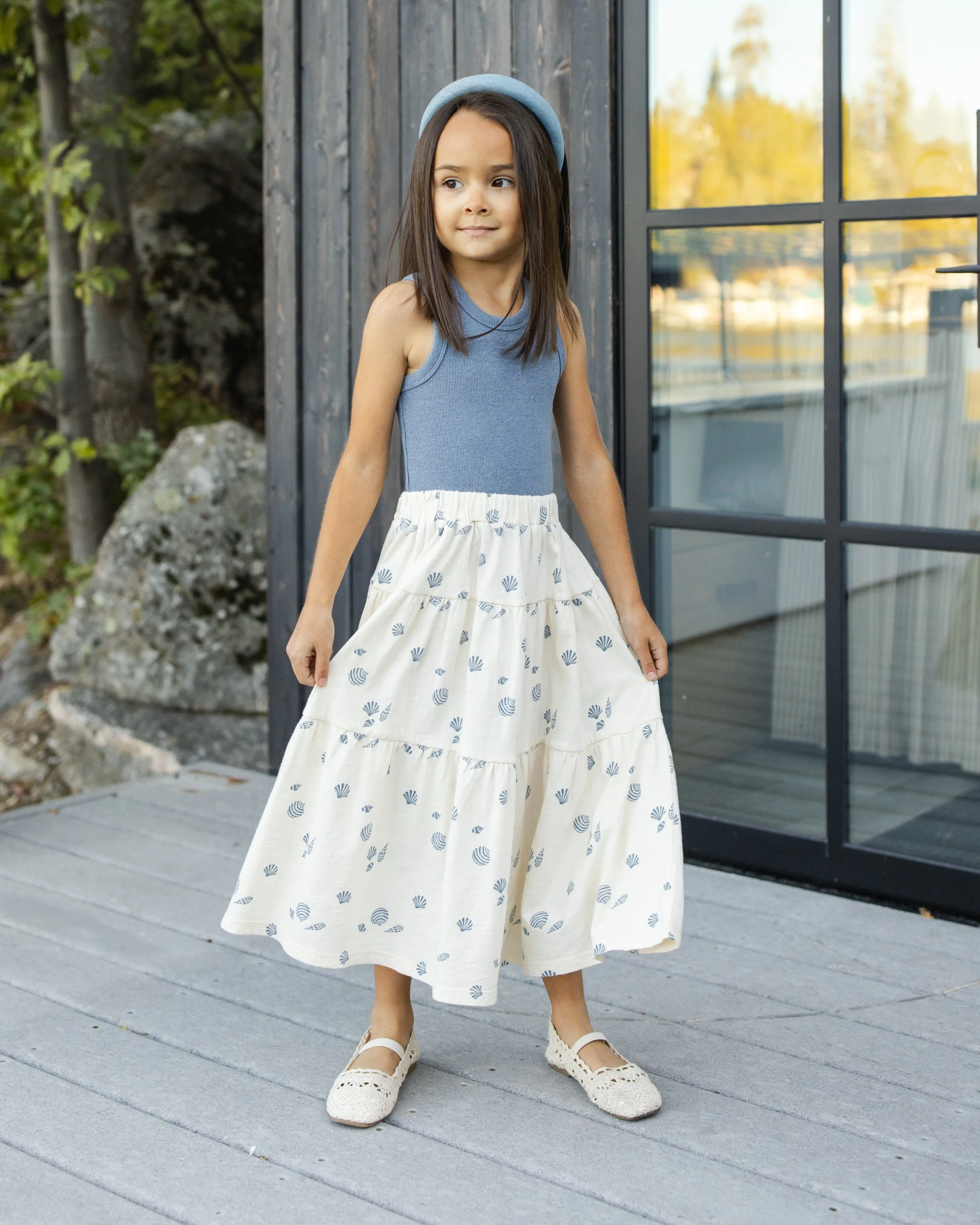 Tiered Midi Skirt Seashells - Image 2