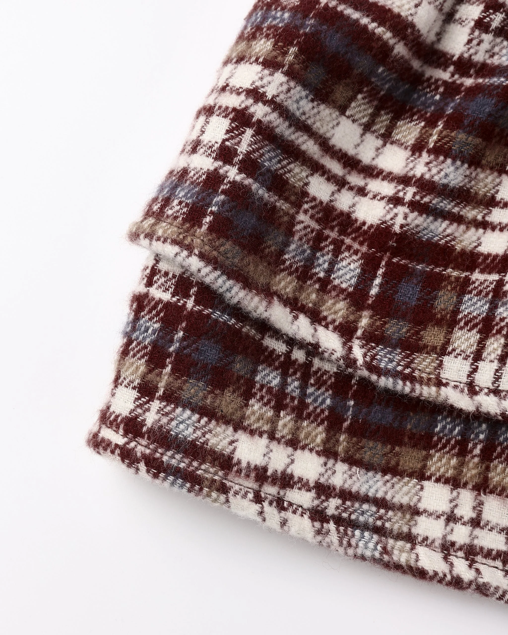 Tiered Mini Skirt || Burgundy Plaid - Image 2