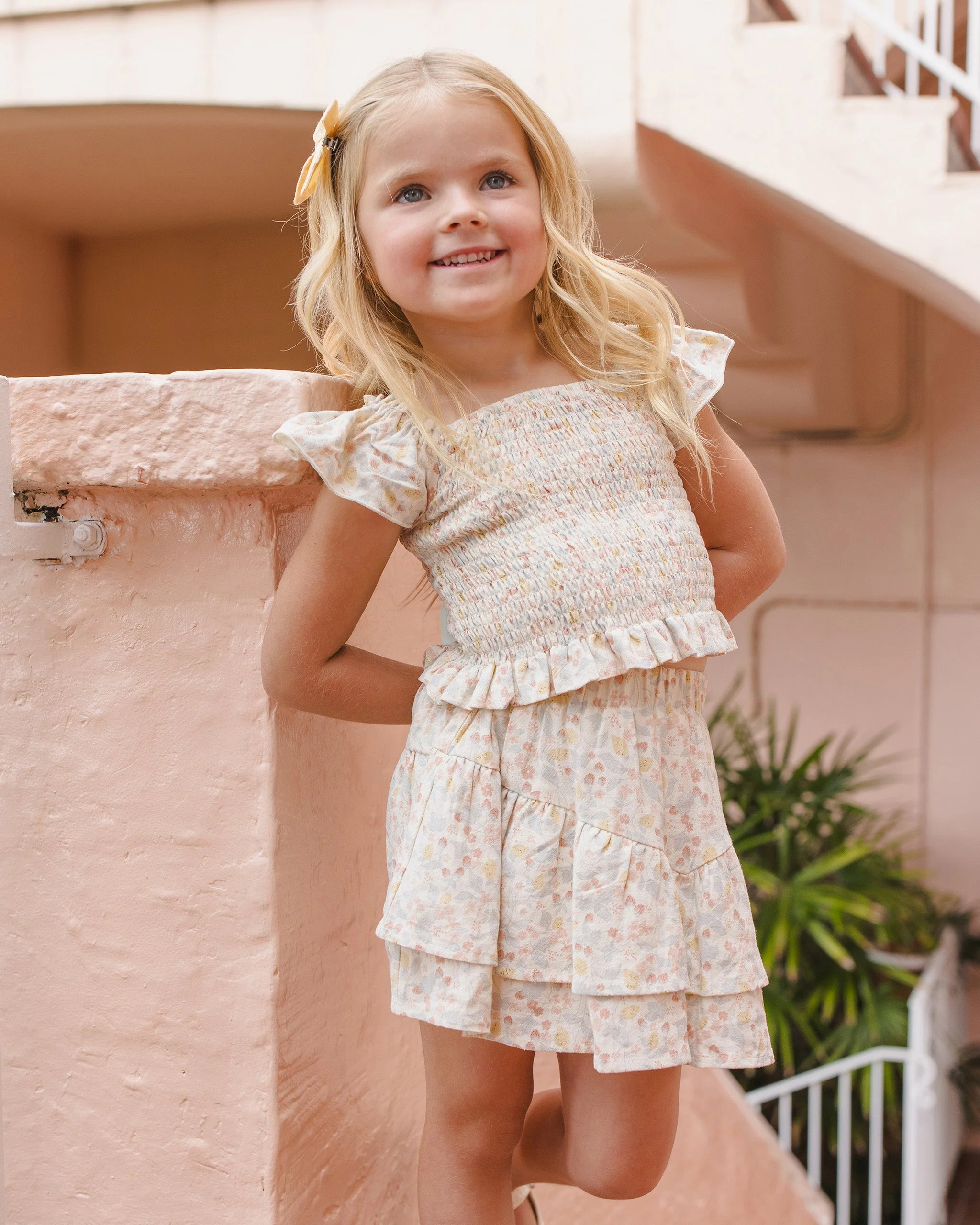 Tiered Mini Skirt Summer Garden - Image 3