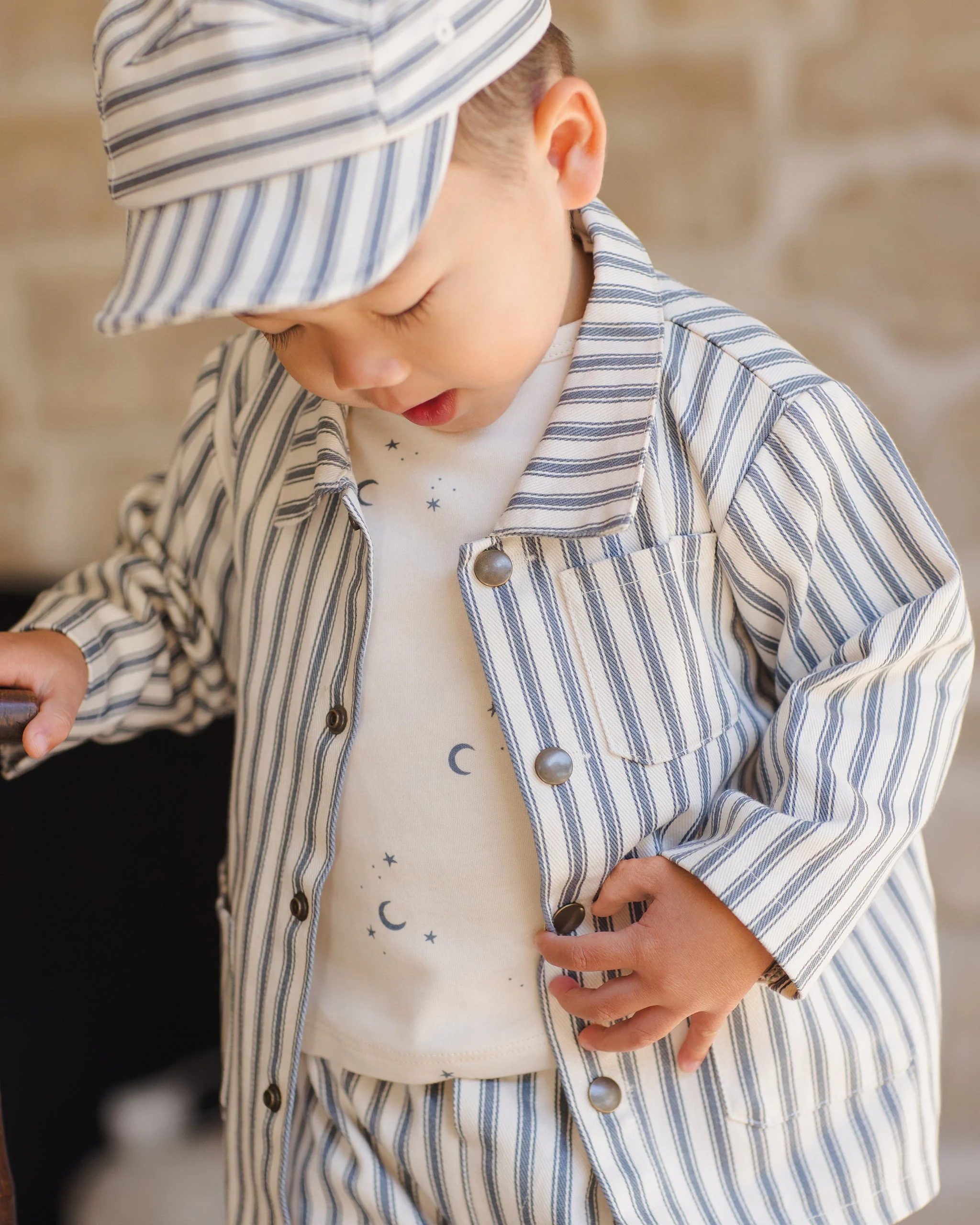 Utility Jacket || Ocean Pinstripe - Image 4
