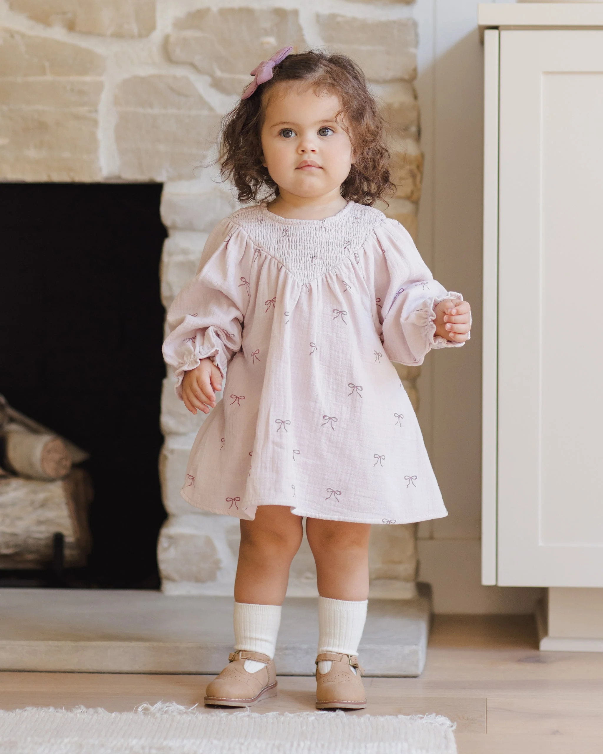 V Smocked Dress || Bows - Image 3