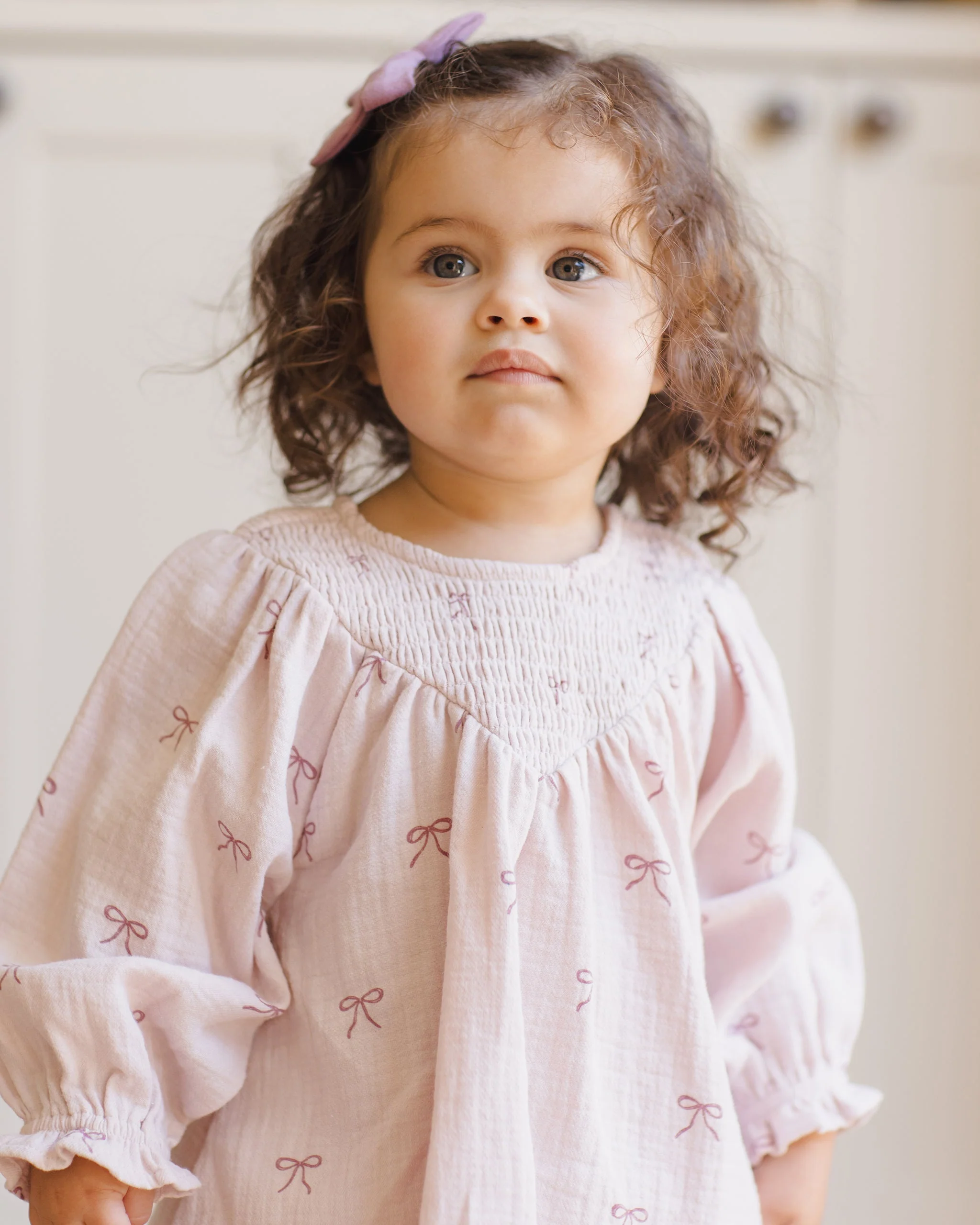 V Smocked Dress || Bows - Image 5