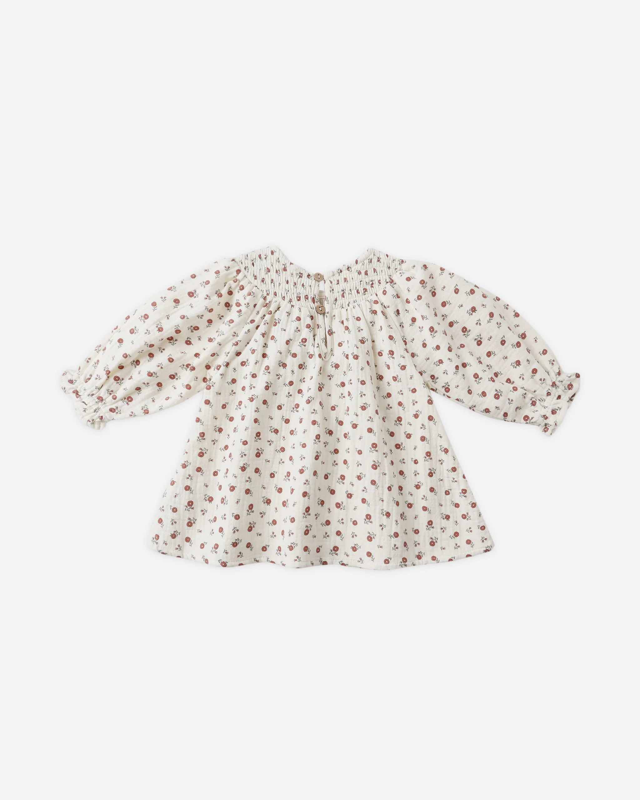 V Smocked Dress || Winter Ditsy - Image 2