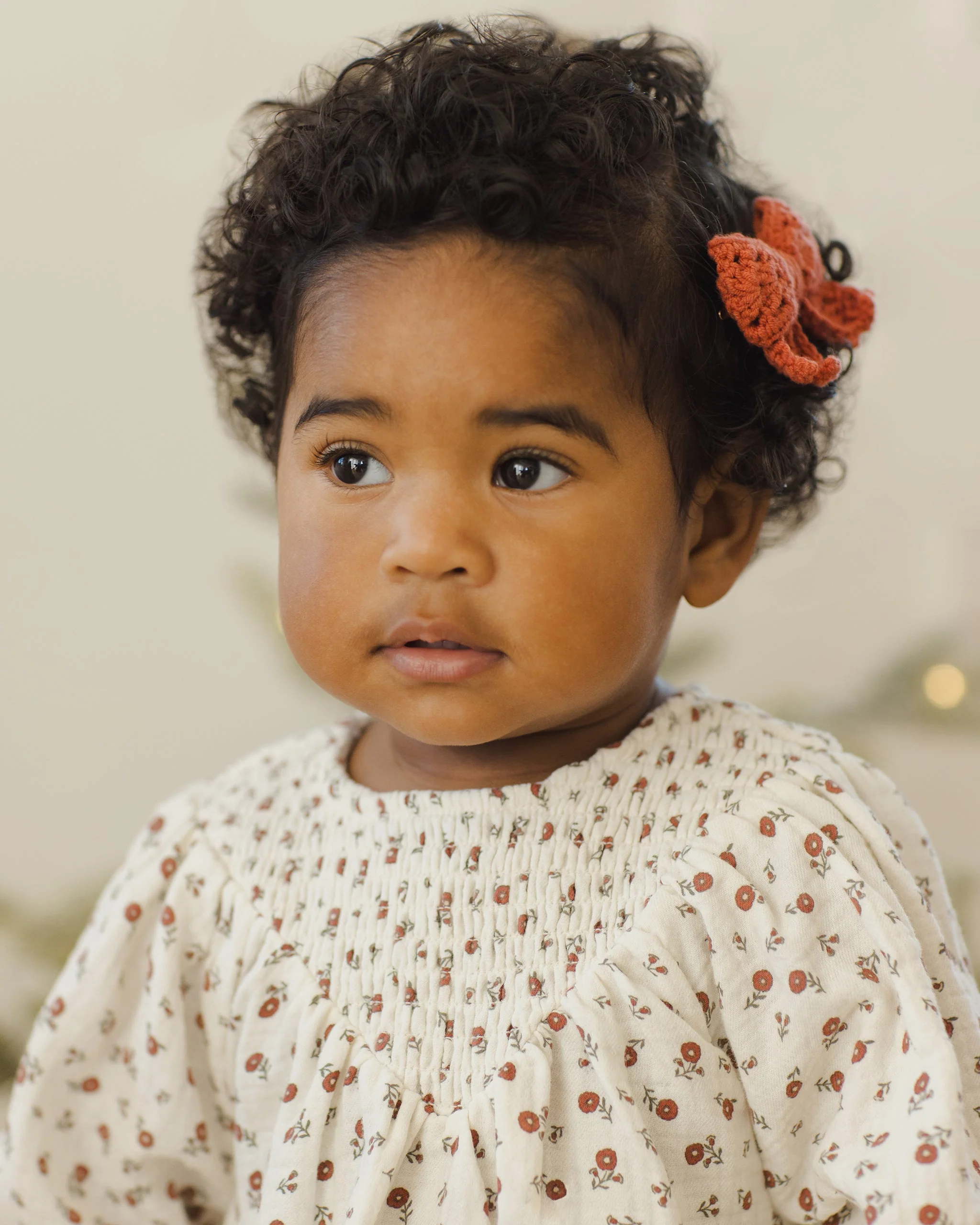 V Smocked Dress || Winter Ditsy - Image 5