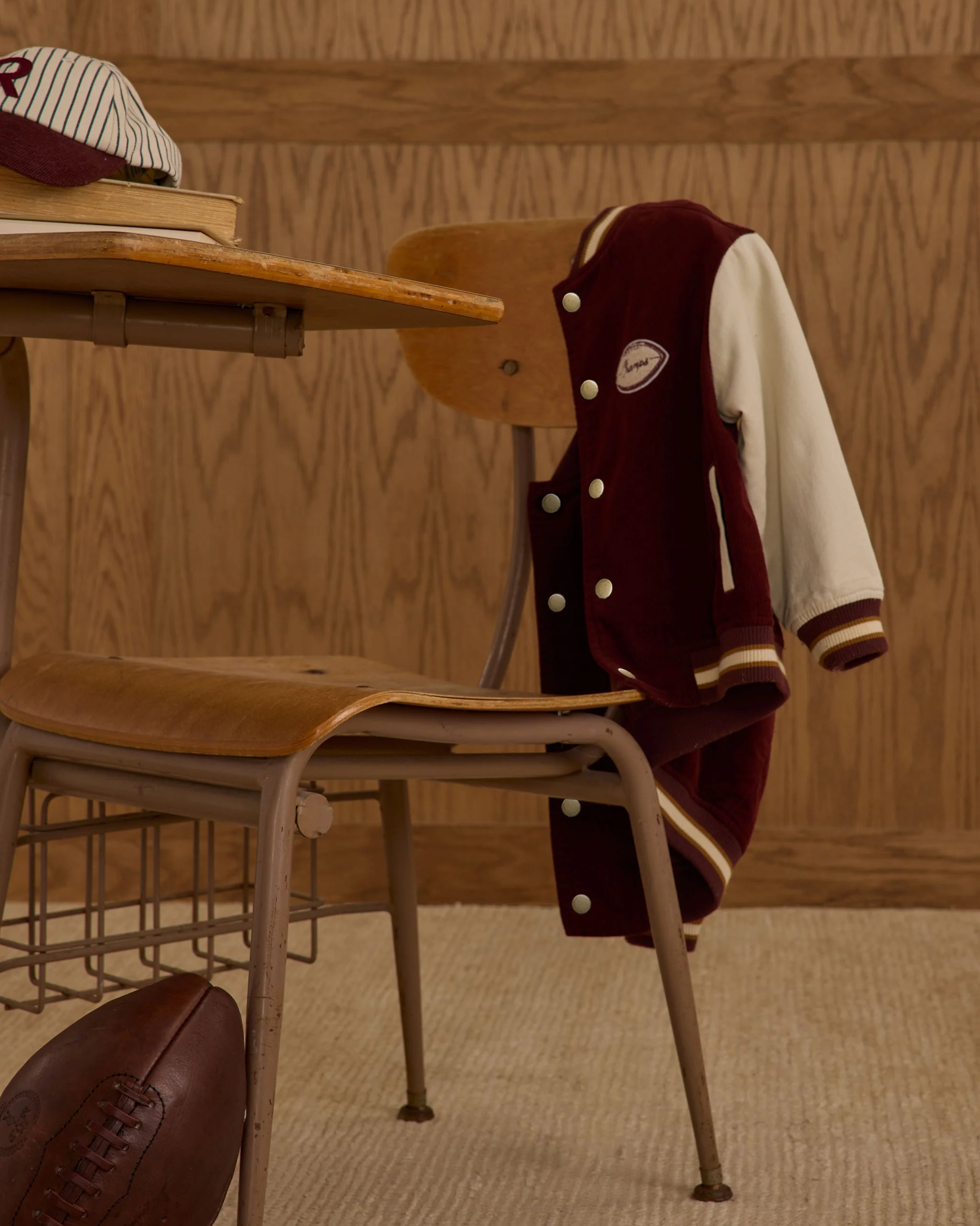 Varsity Jacket || Burgundy - Image 5