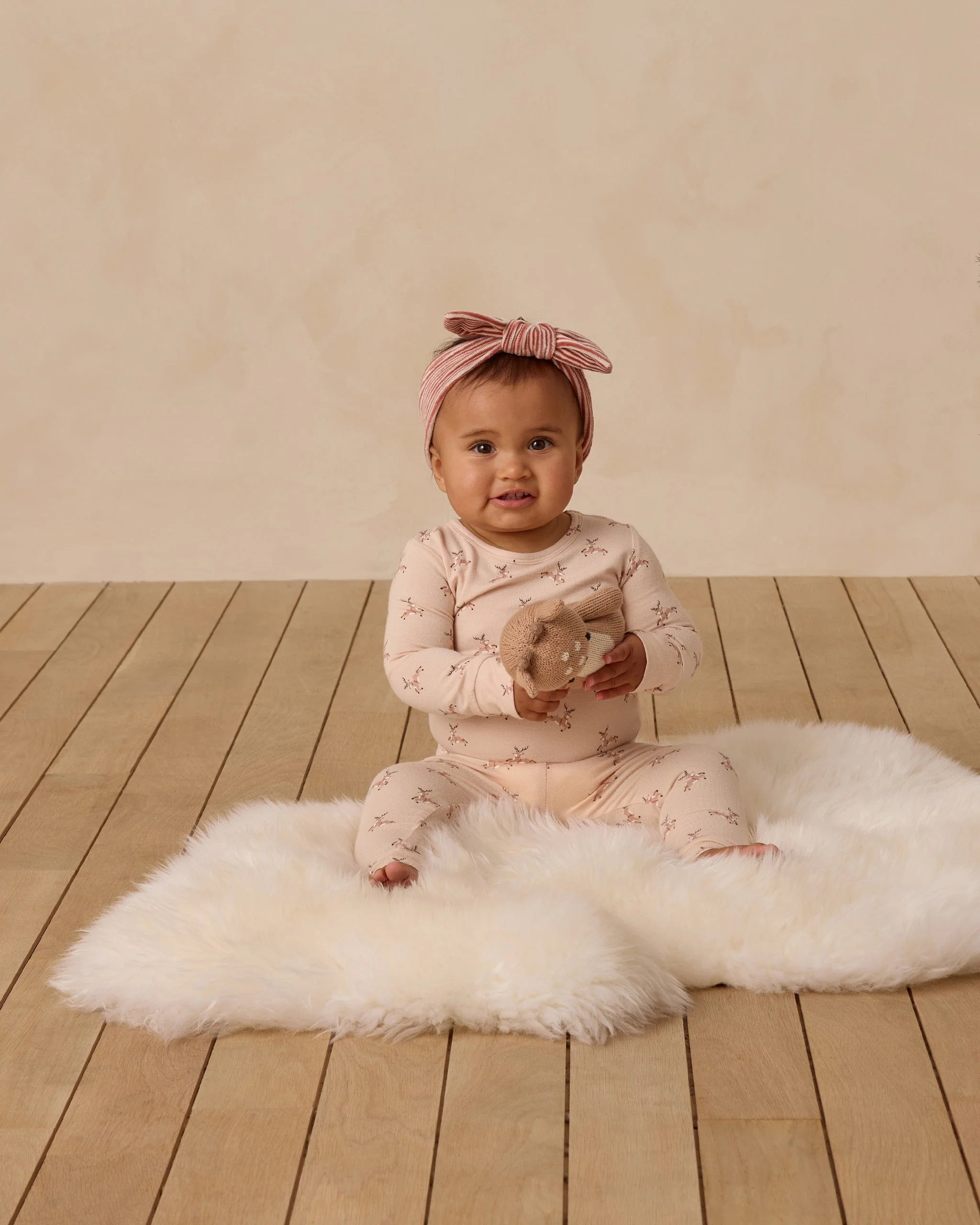 Velour Bow Headband || Candy Stripe - Image 5