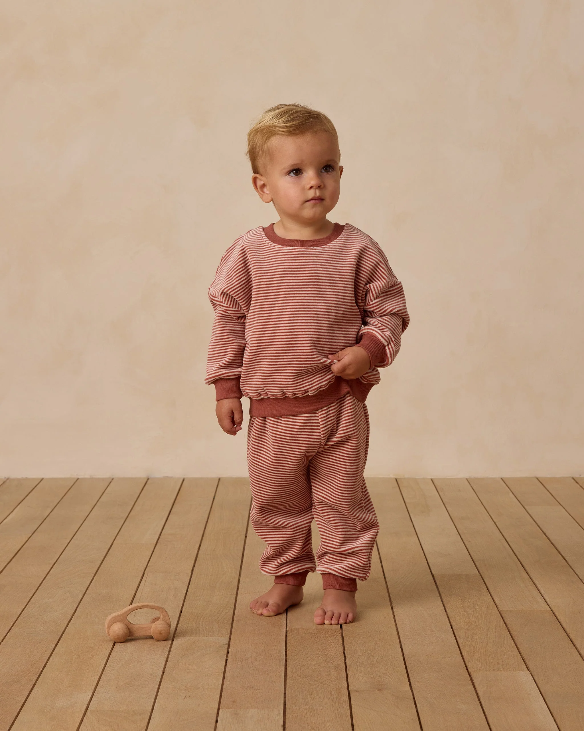 Velour Relaxed Sweatpant || Candy Stripe - Image 2
