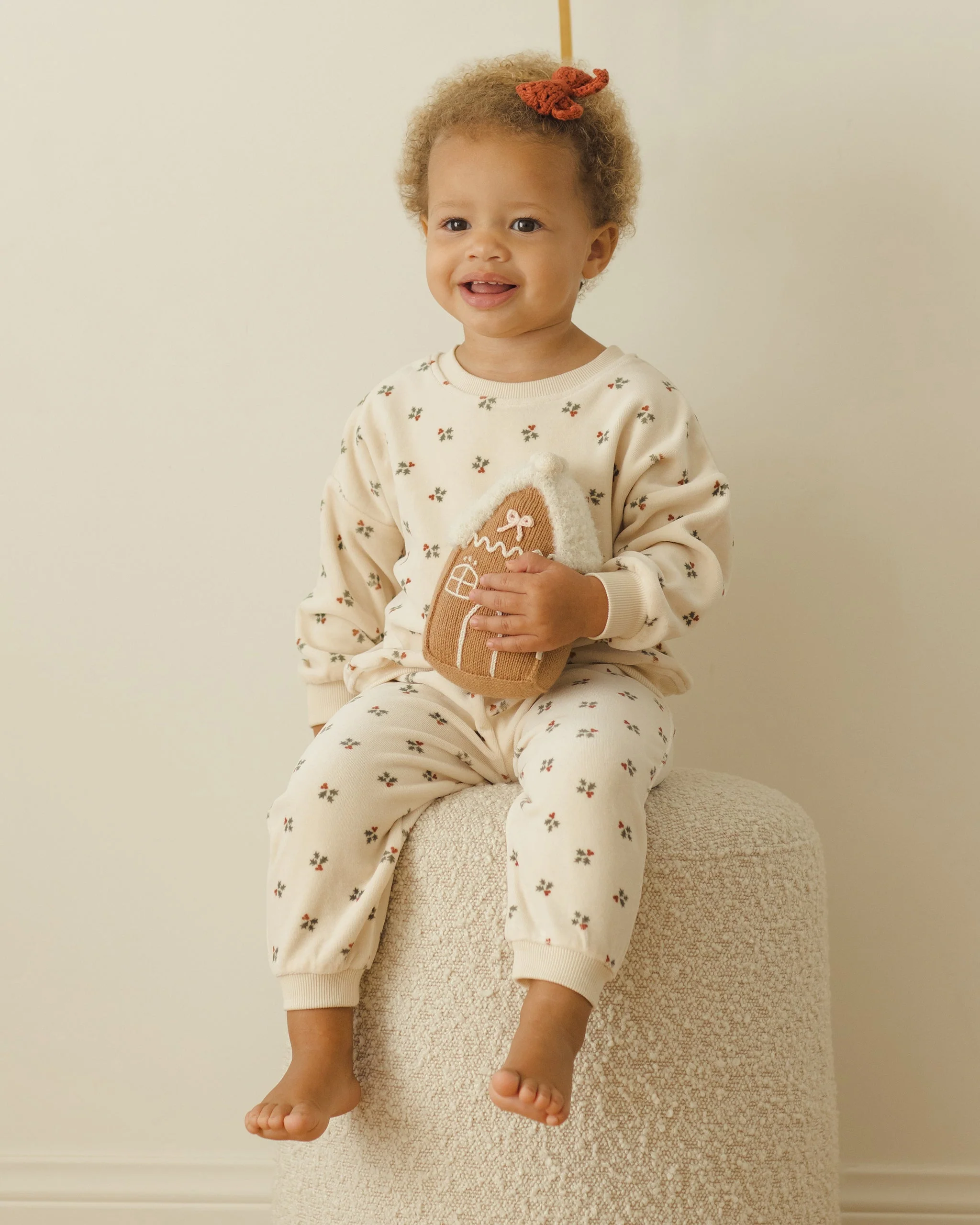 Velour Relaxed Sweatpant || Holly Berry - Image 2