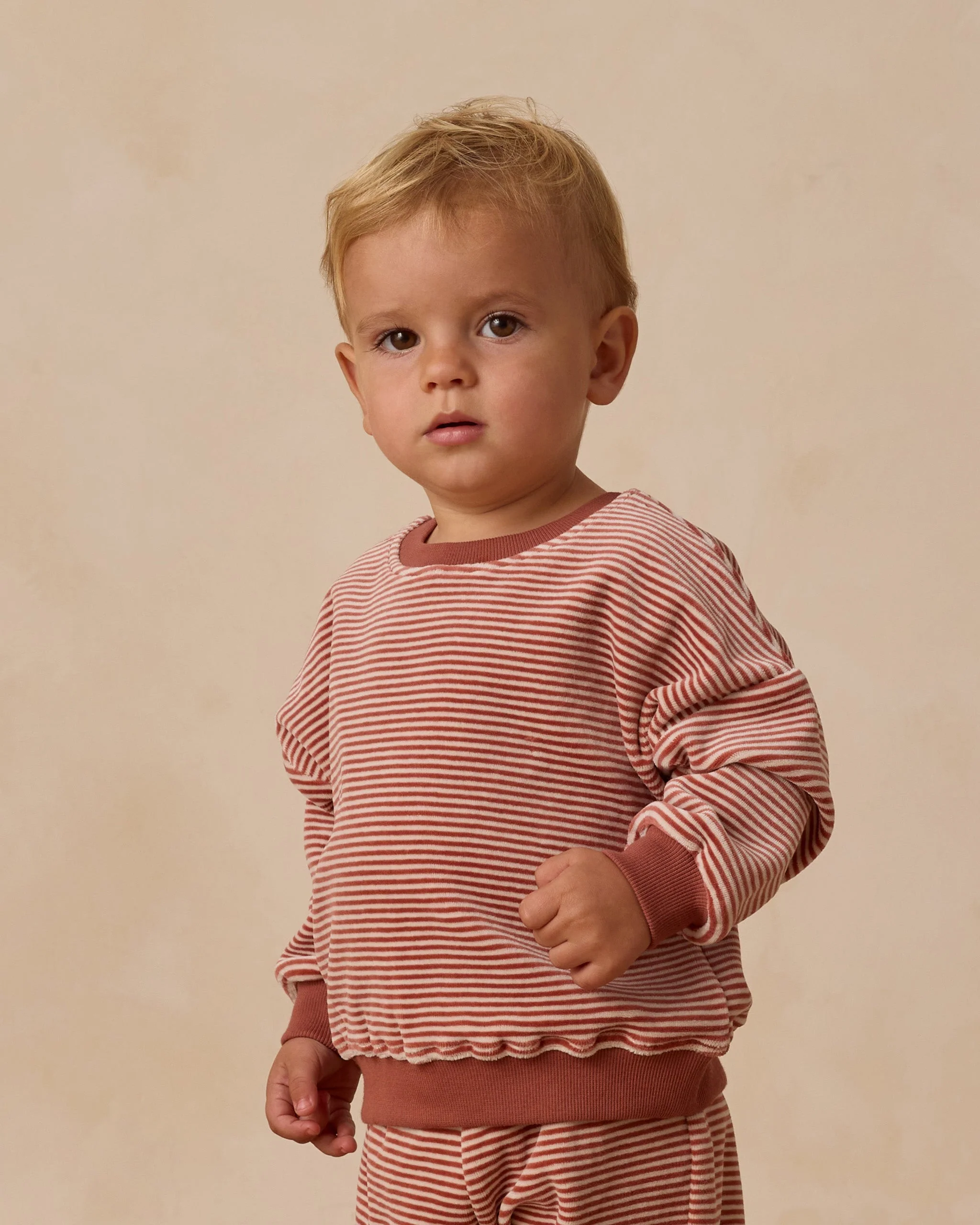 Velour Relaxed Sweatshirt || Candy Stripe - Image 4