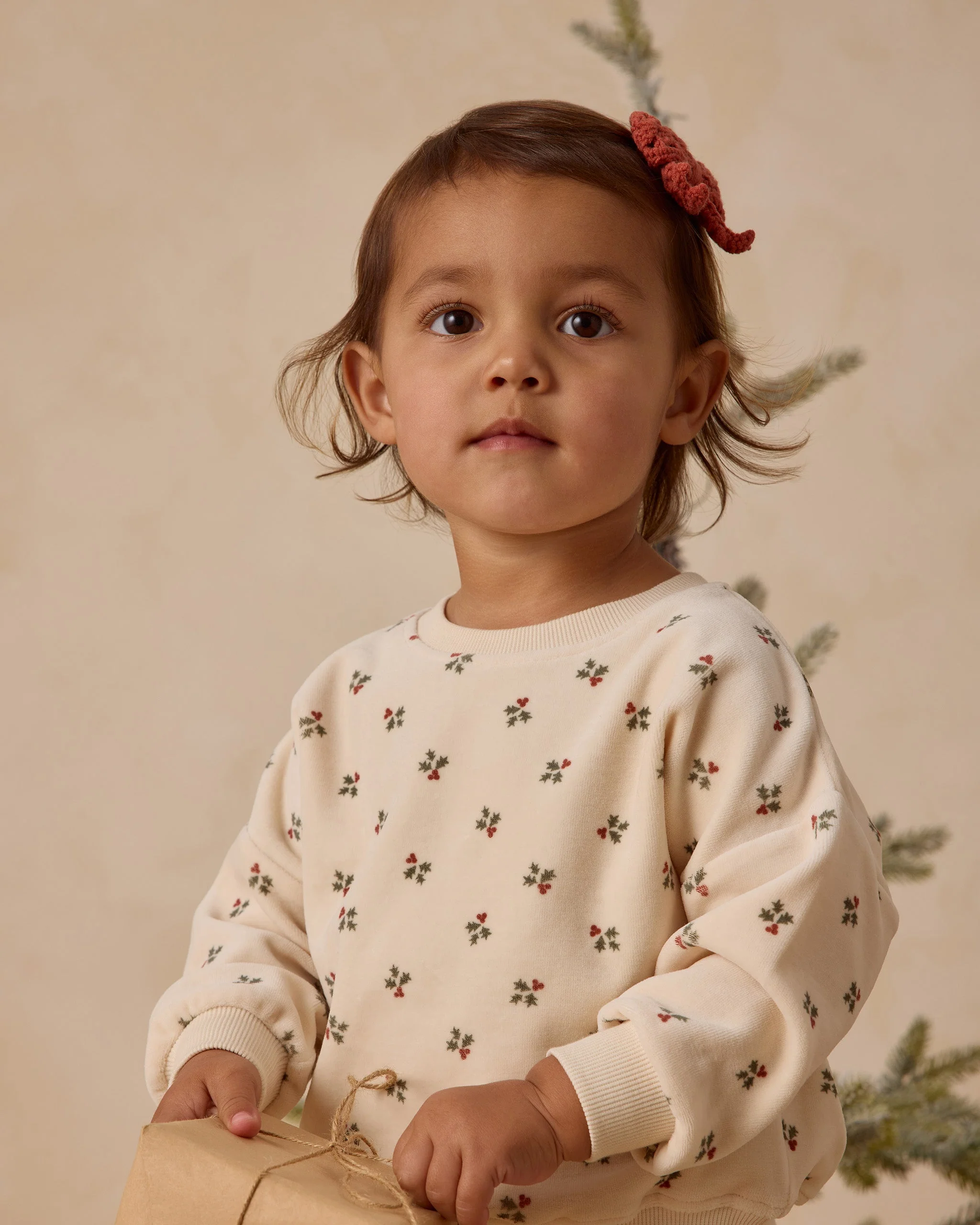 Velour Relaxed Sweatshirt || Holly Berry - Image 3