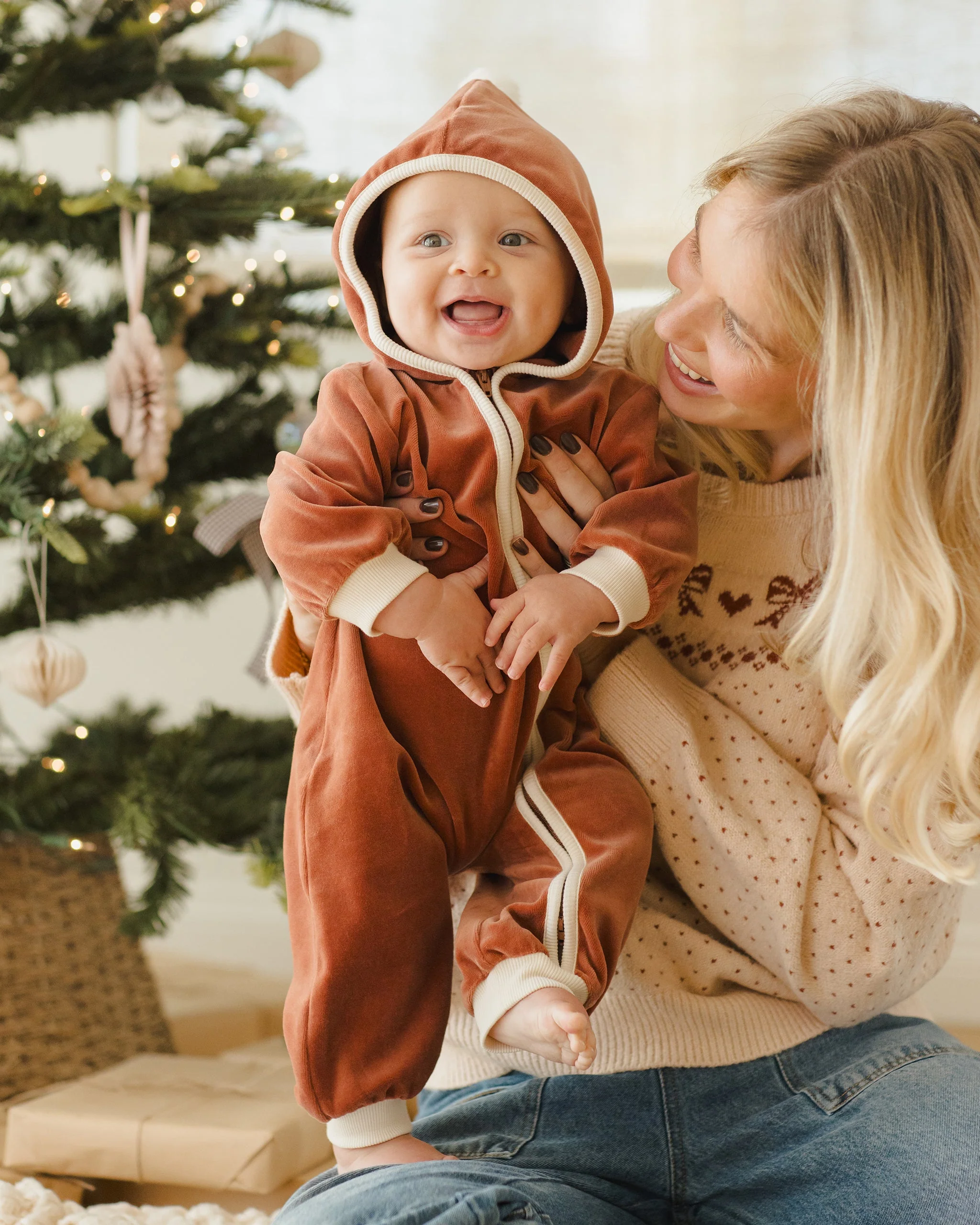 Velour Zip Jumpsuit || Cranberry - Image 5