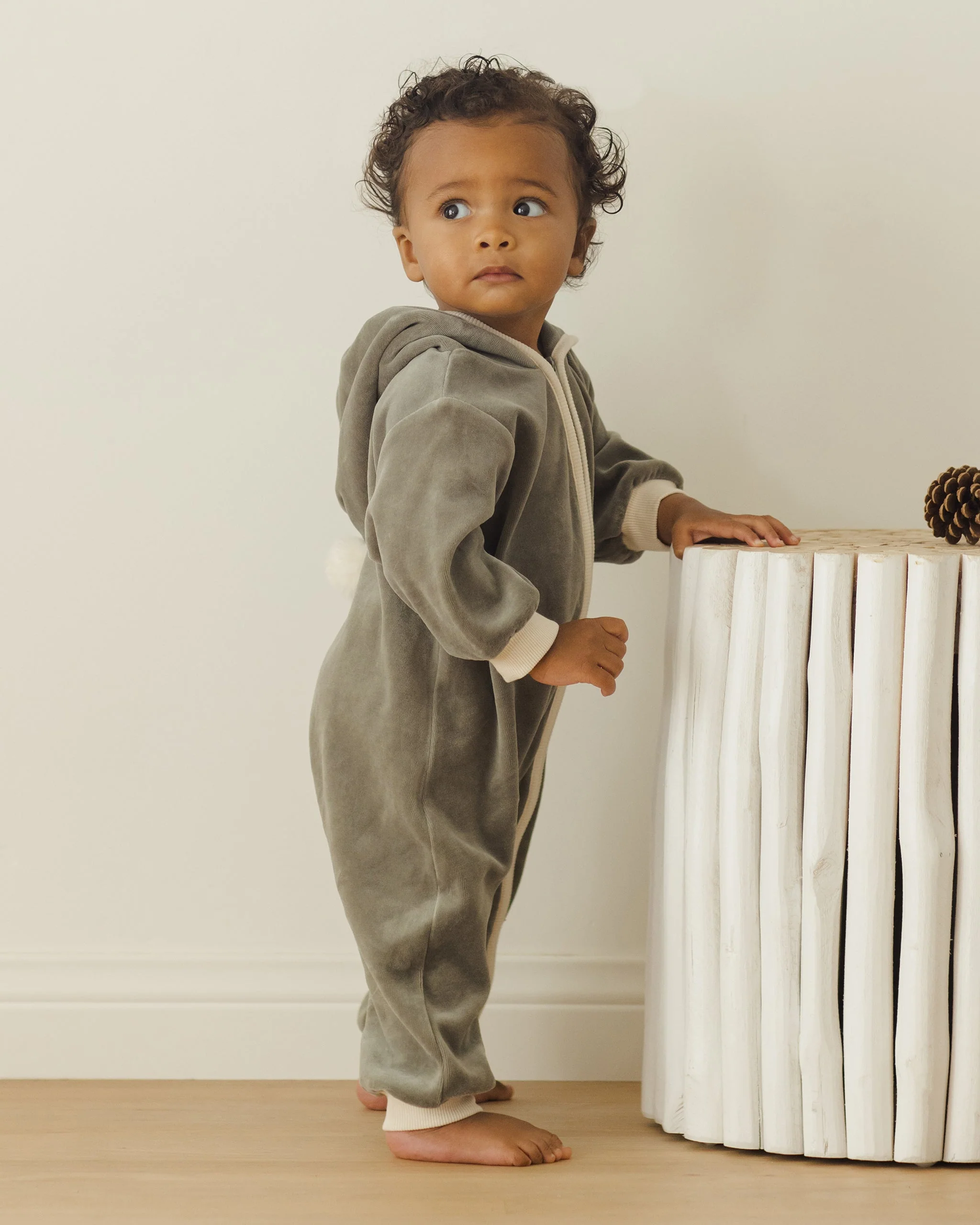 Velour Zip Jumpsuit || Forest - Image 2