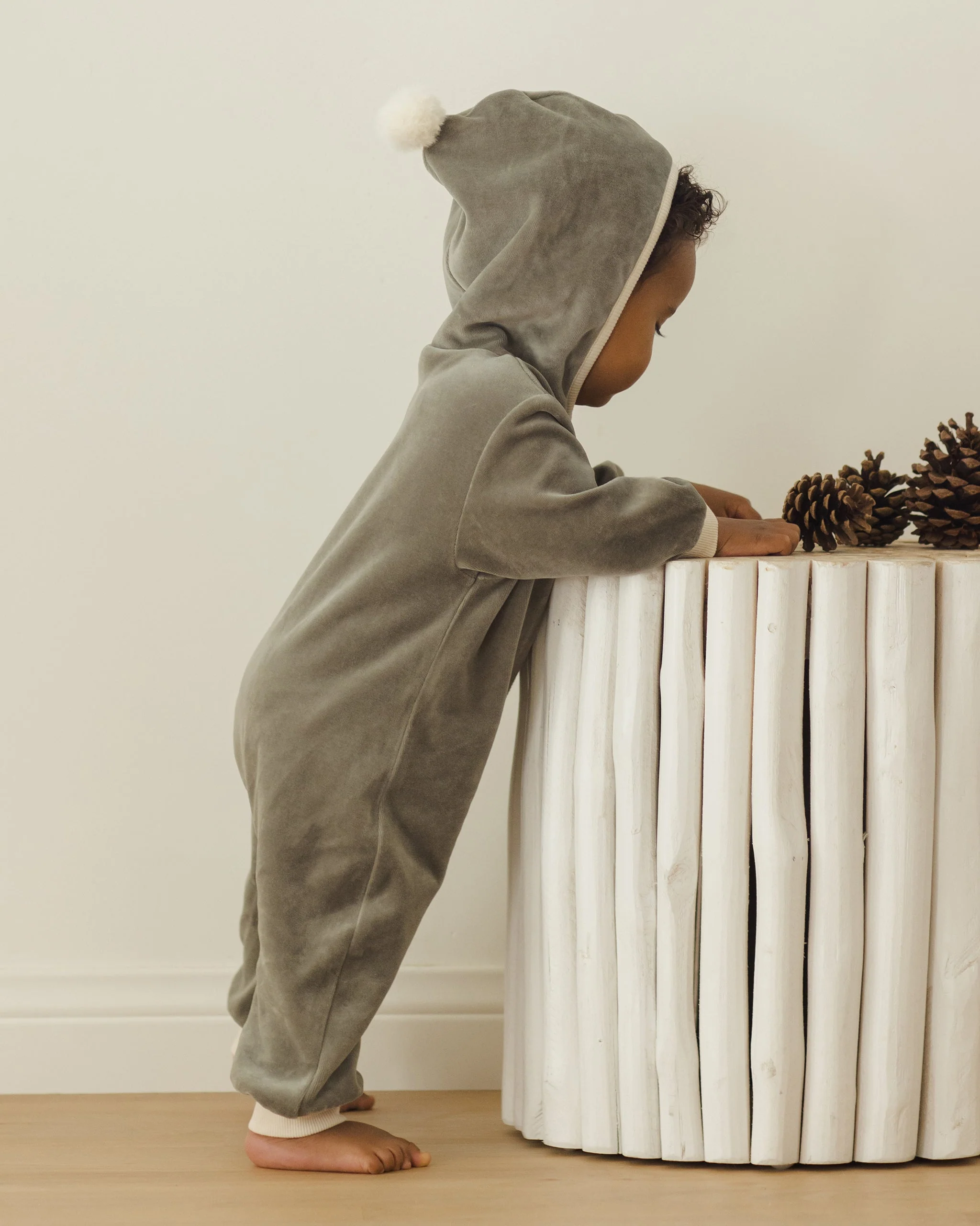 Velour Zip Jumpsuit || Forest - Image 3