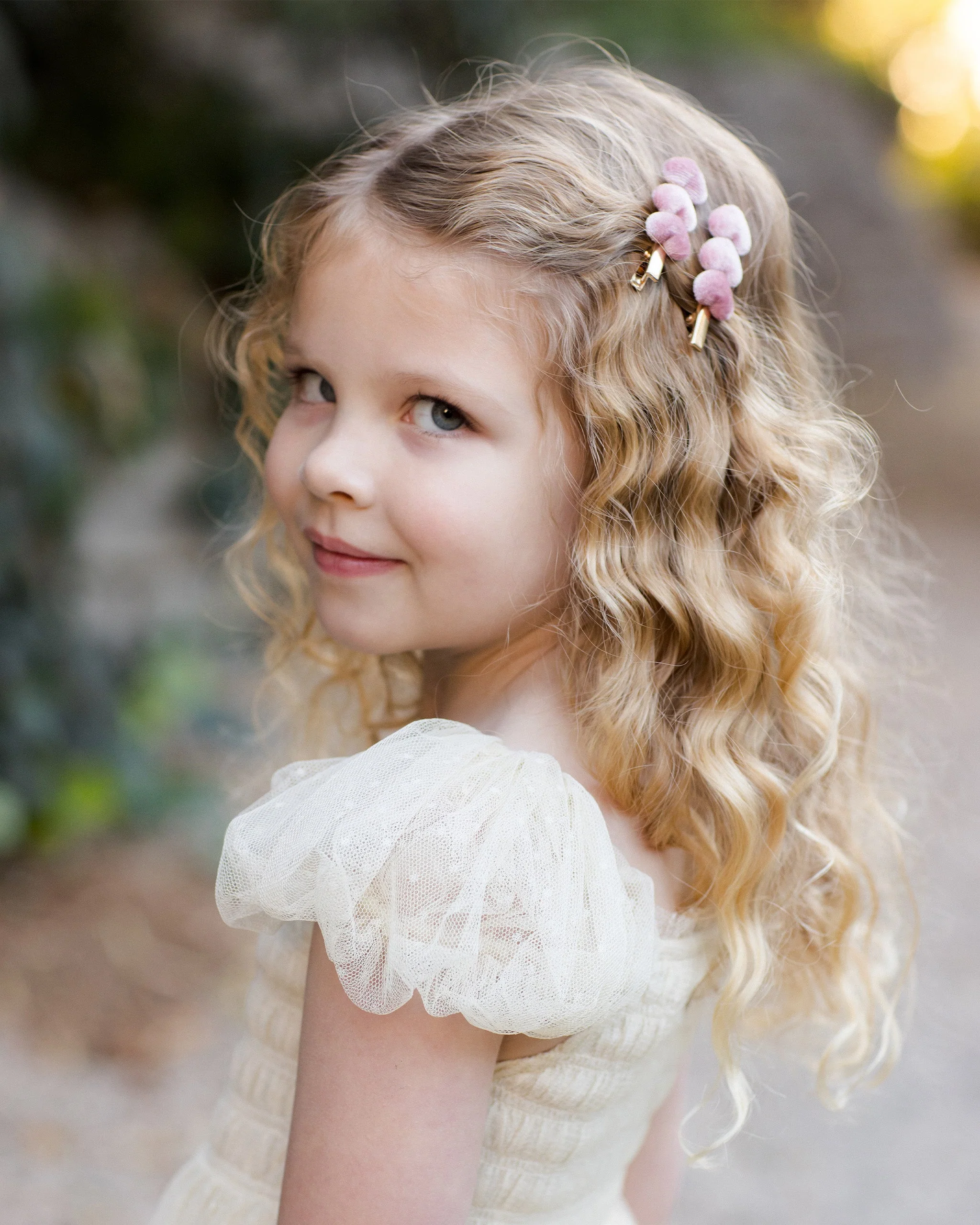 Velvet Heart Clips | Raspberry - Image 2