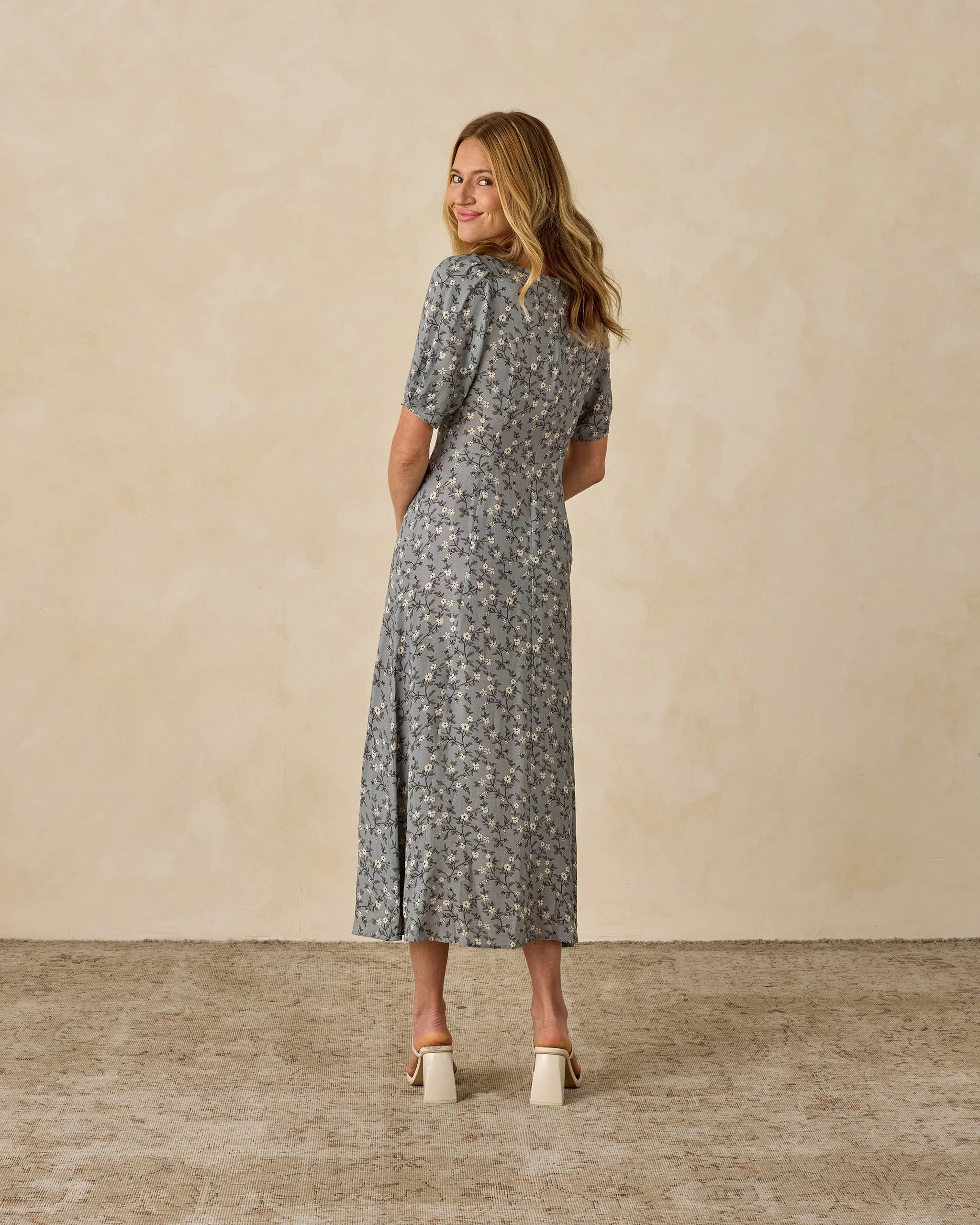 Violet Dress || French Blue Floral - Image 2