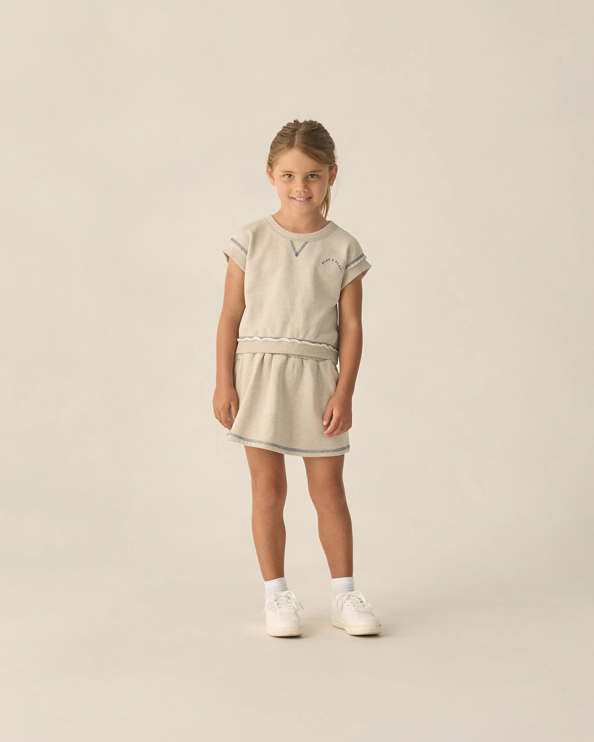 Volly Skirt Heathered Oatmeal - Image 2