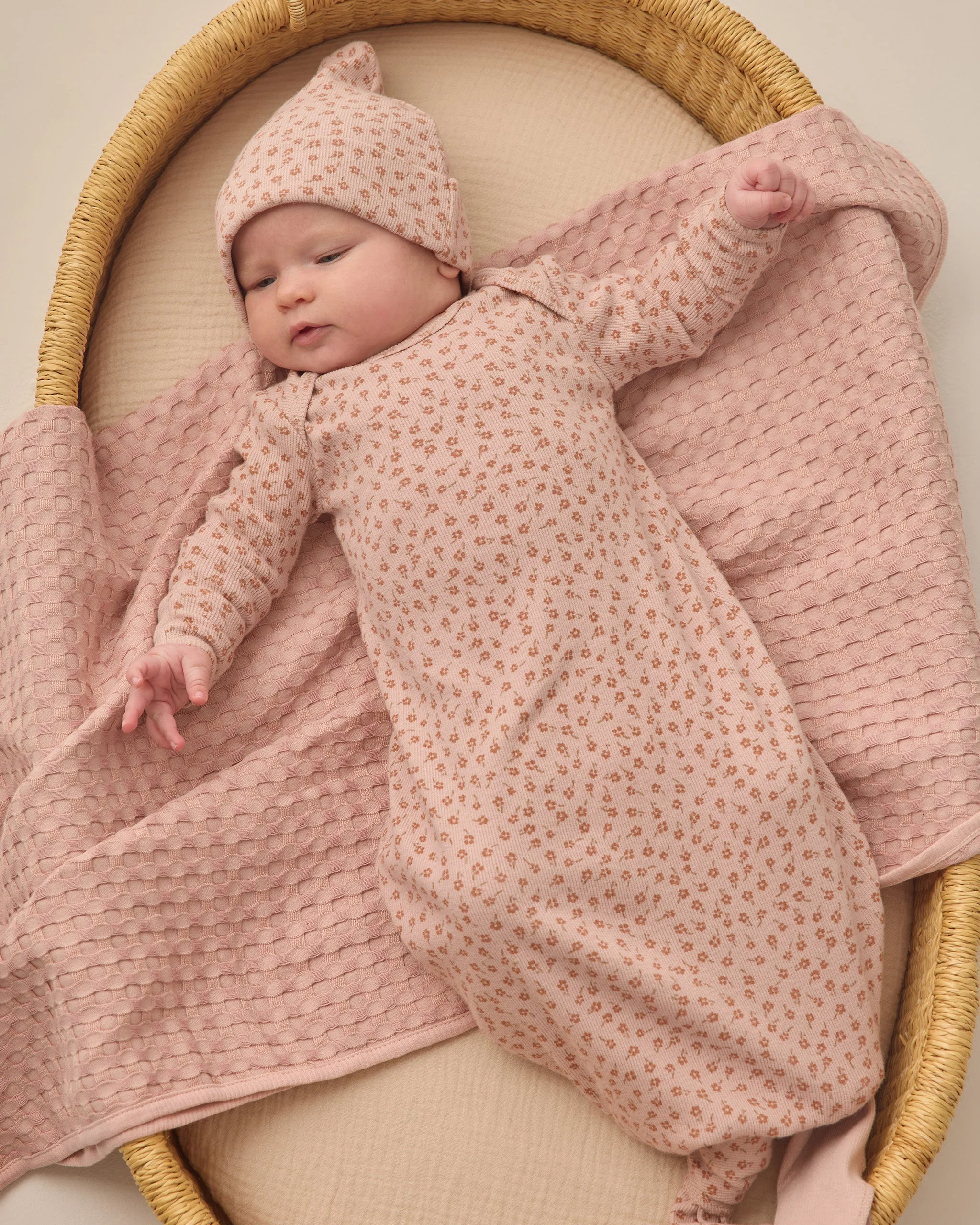 Waffle Baby Blanket Blush - Image 3