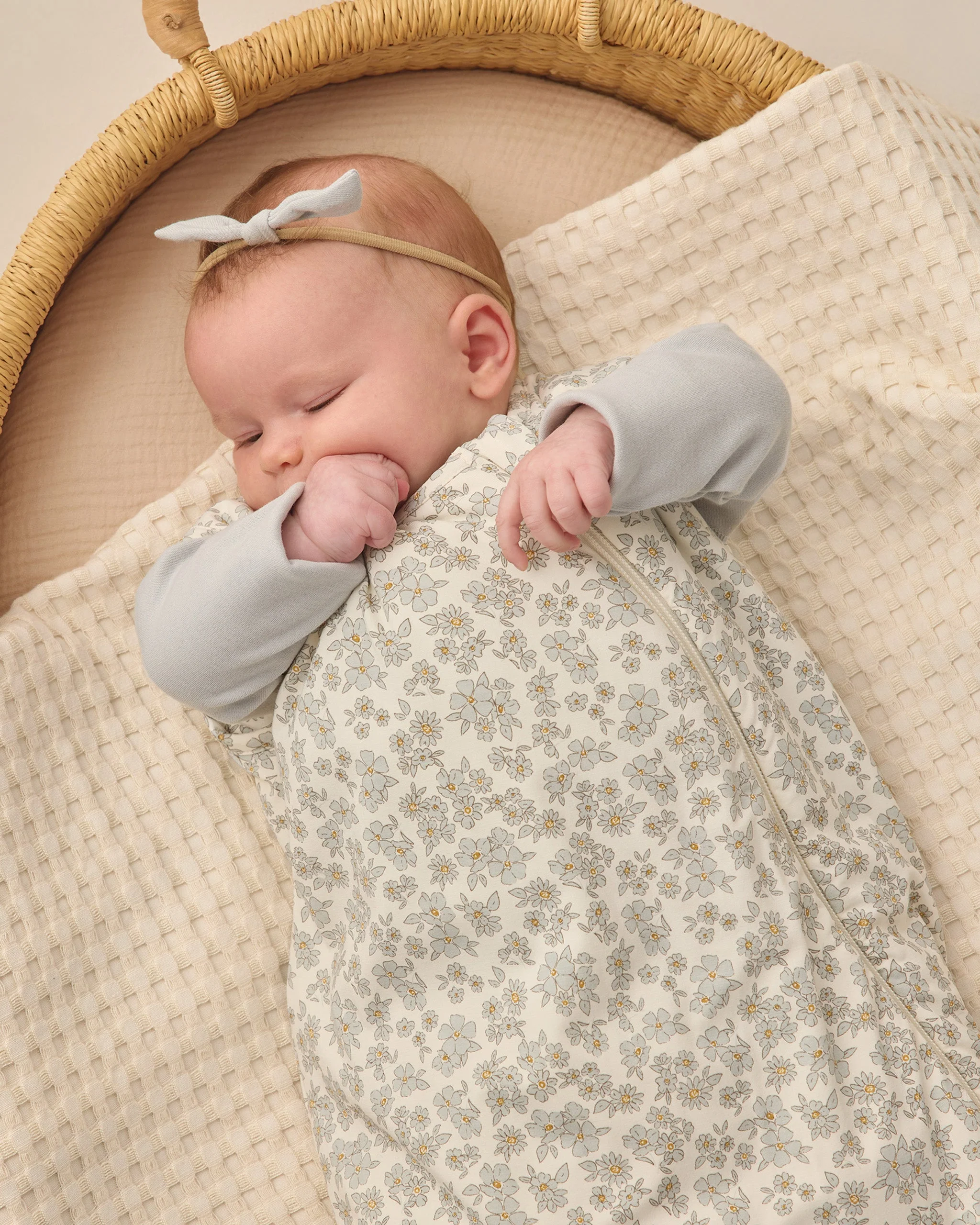 Waffle Baby Blanket Natural - Image 4