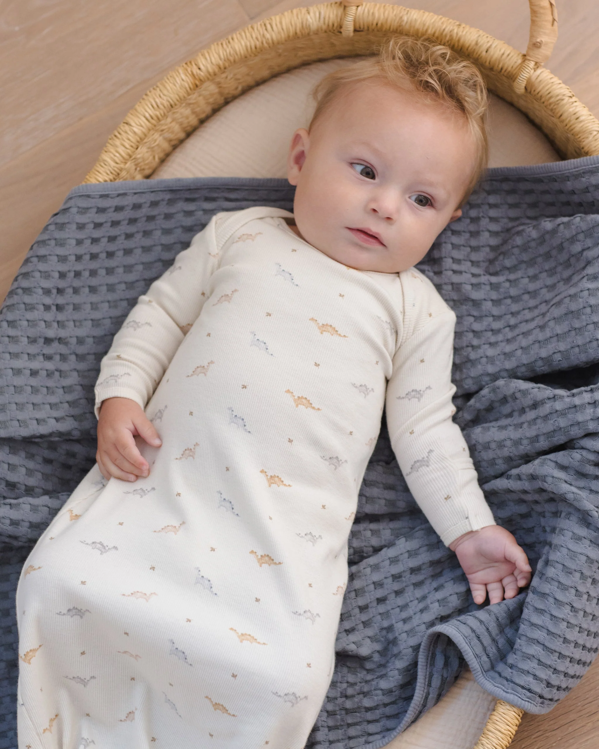 Waffle Baby Blanket Ocean - Image 3