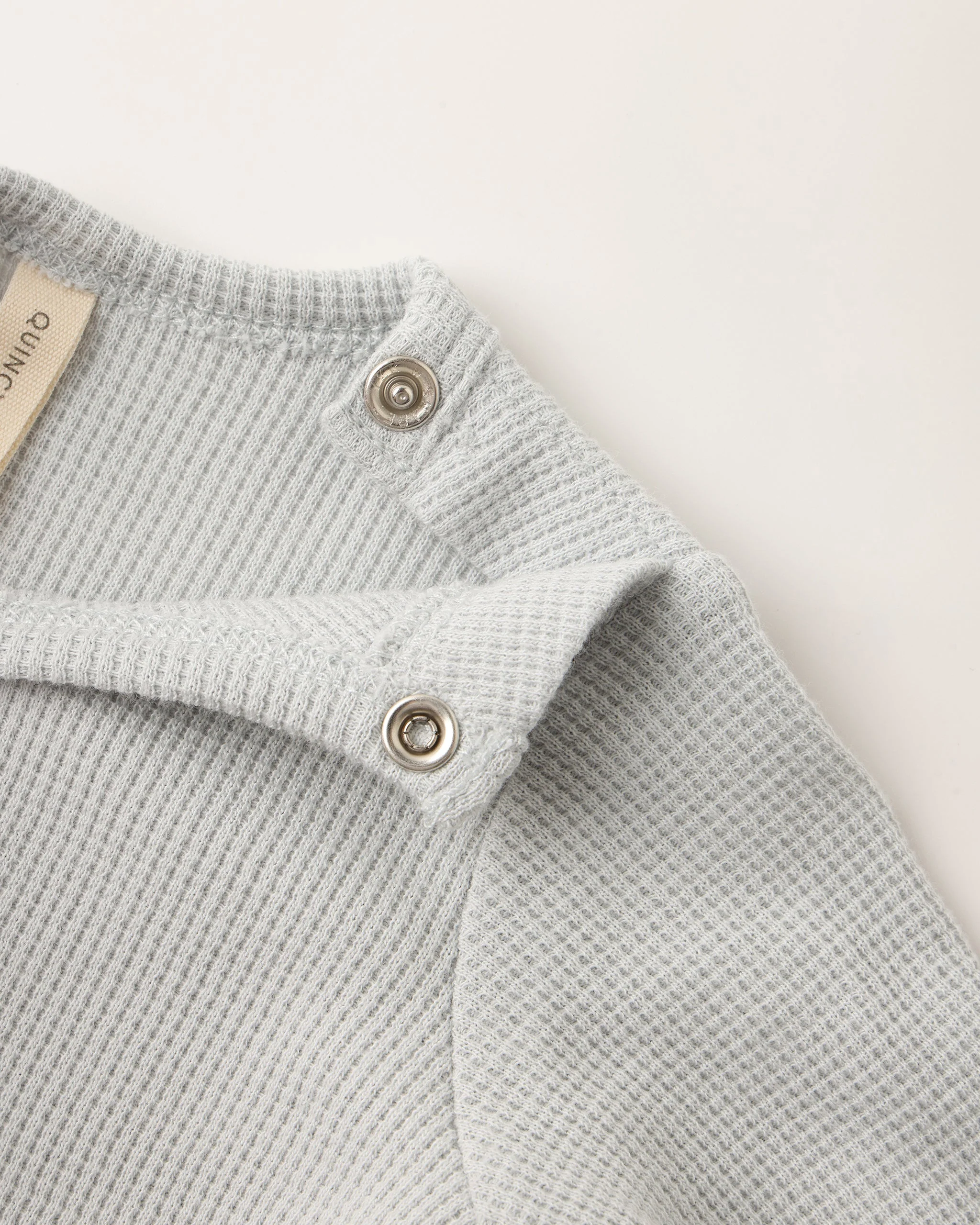 Waffle Long Sleeve Bodysuit || Ice Blue - Image 6