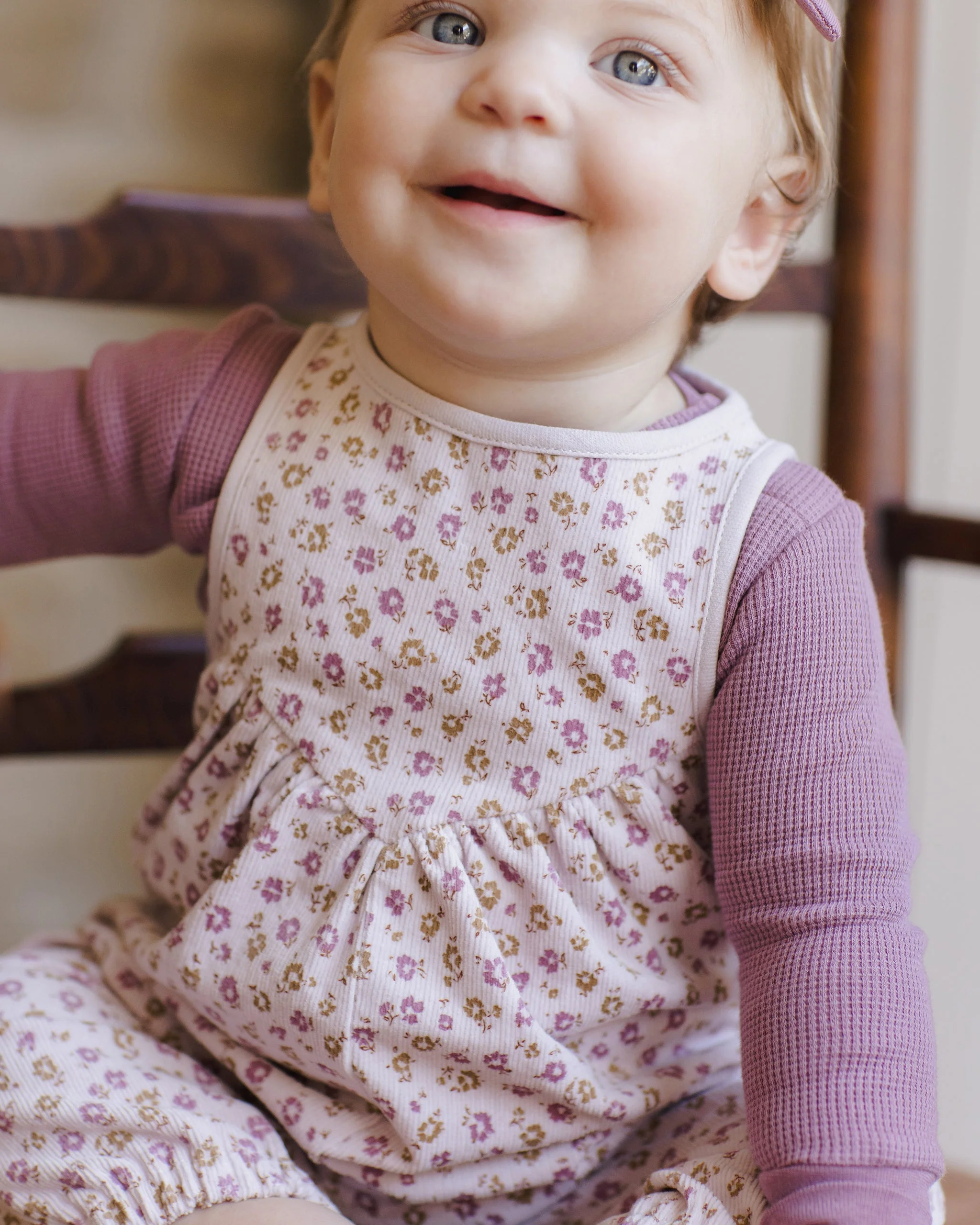 Waffle Long Sleeve Bodysuit || Mulberry - Image 4