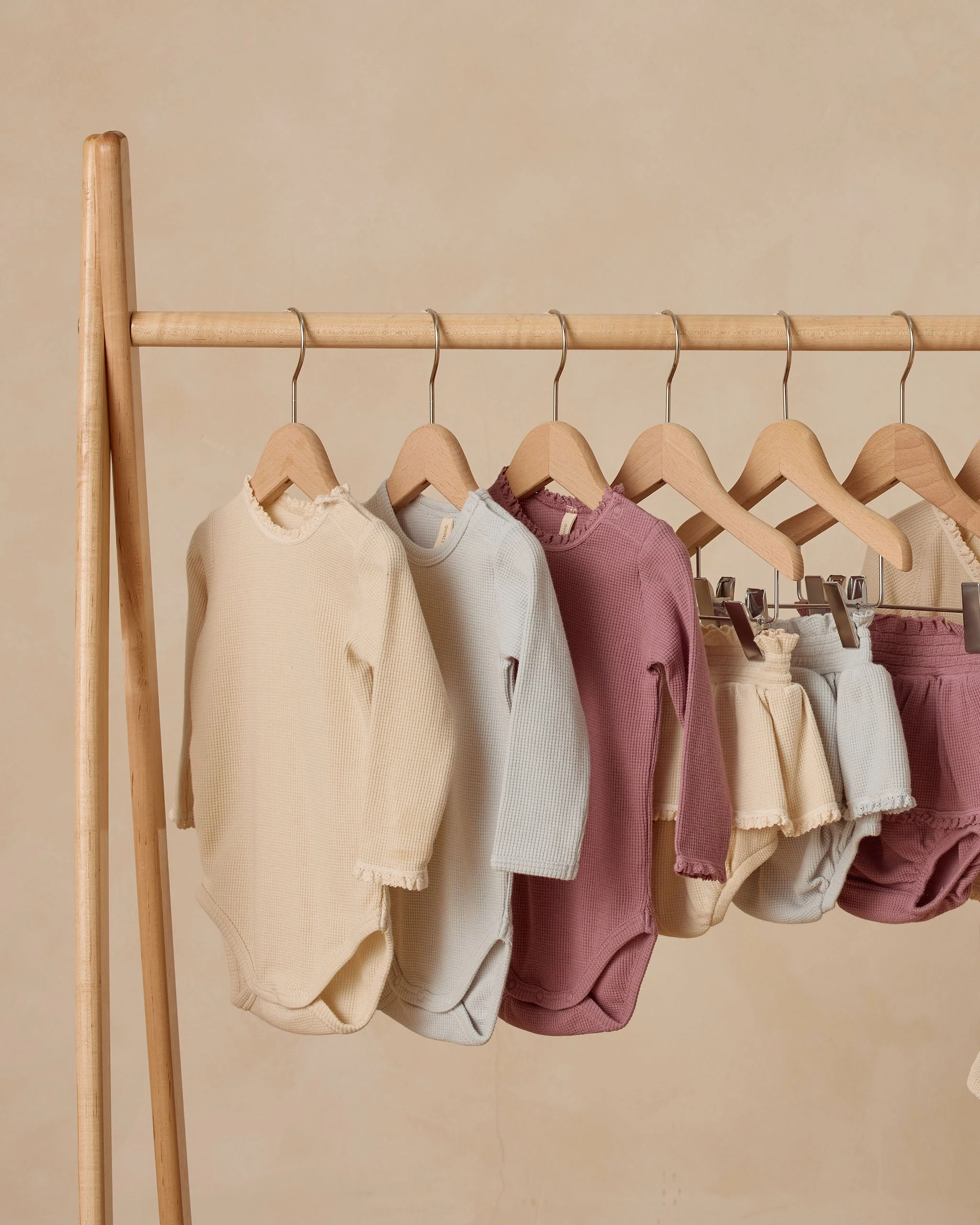 Waffle Long Sleeve Bodysuit || Mulberry - Image 6