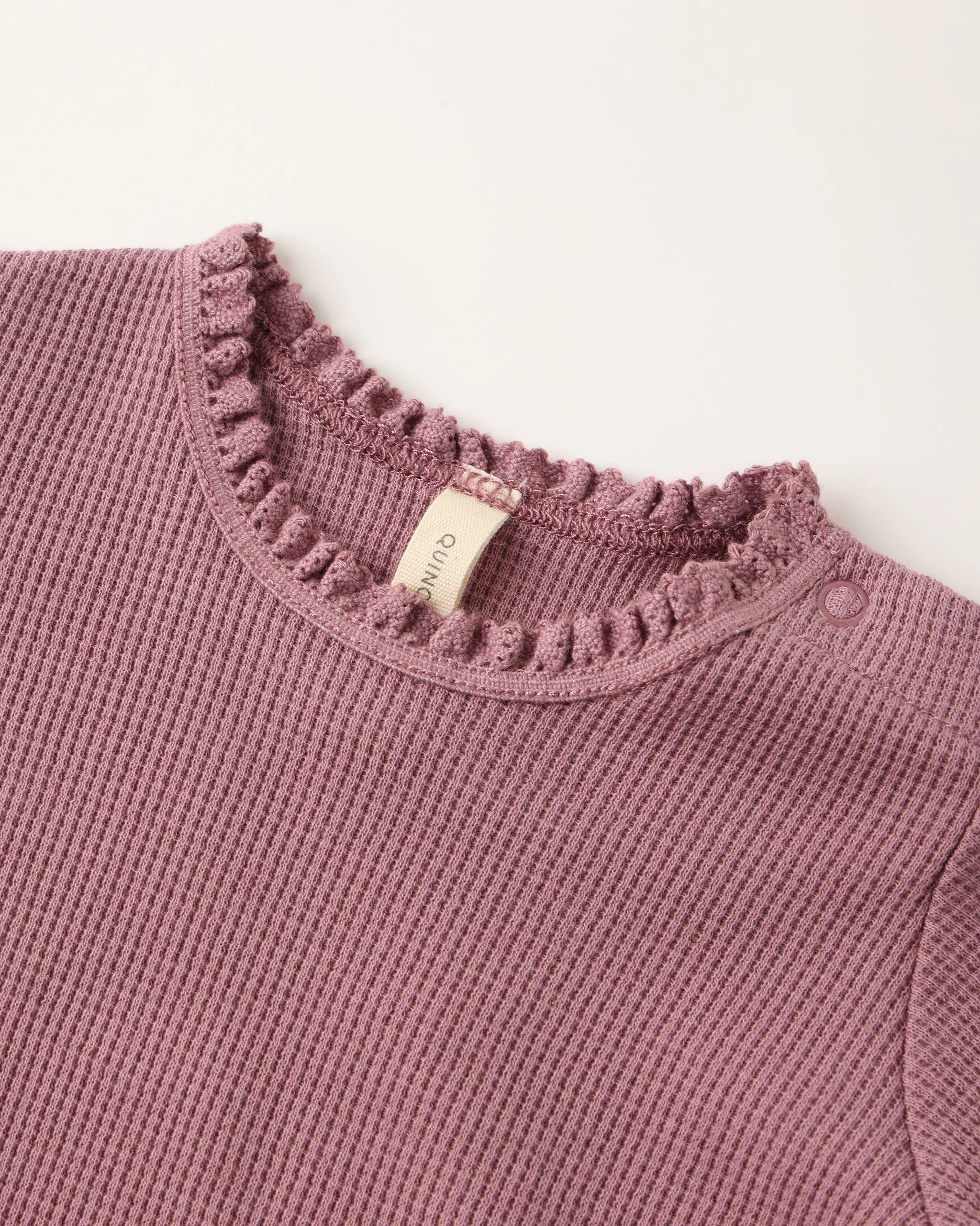 Waffle Long Sleeve Bodysuit || Mulberry - Image 8