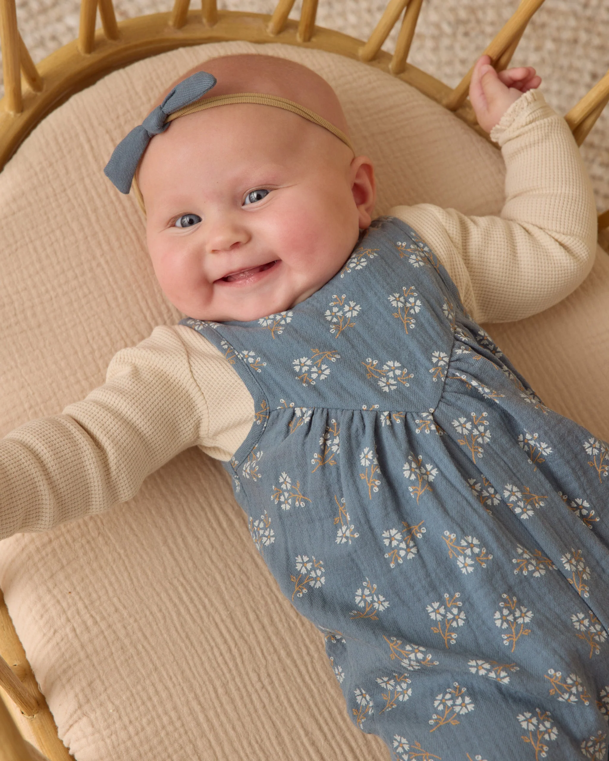 Waffle Long Sleeve Bodysuit || Natural - Image 4
