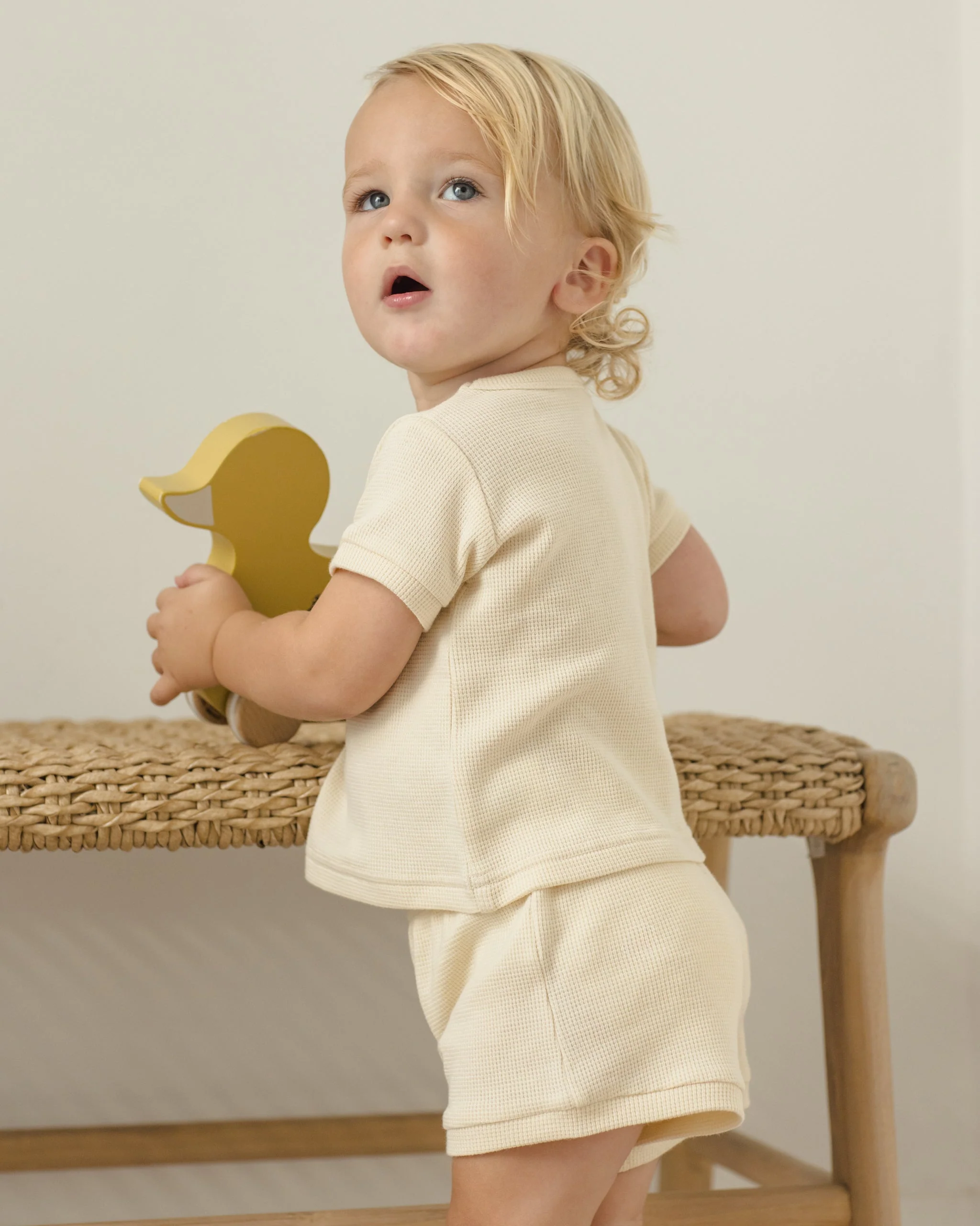 Waffle Shortie Set Natural - Image 3