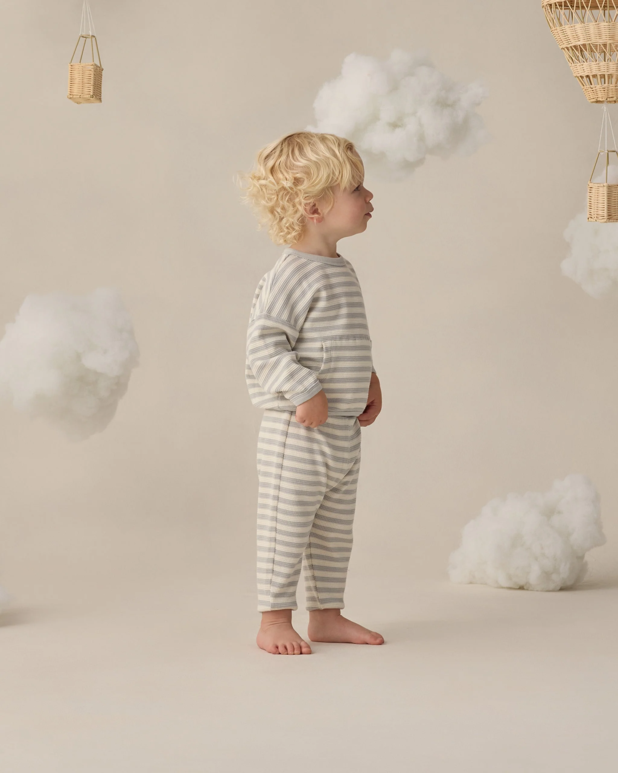 Waffle Sweater Set Sky Stripe - Image 2