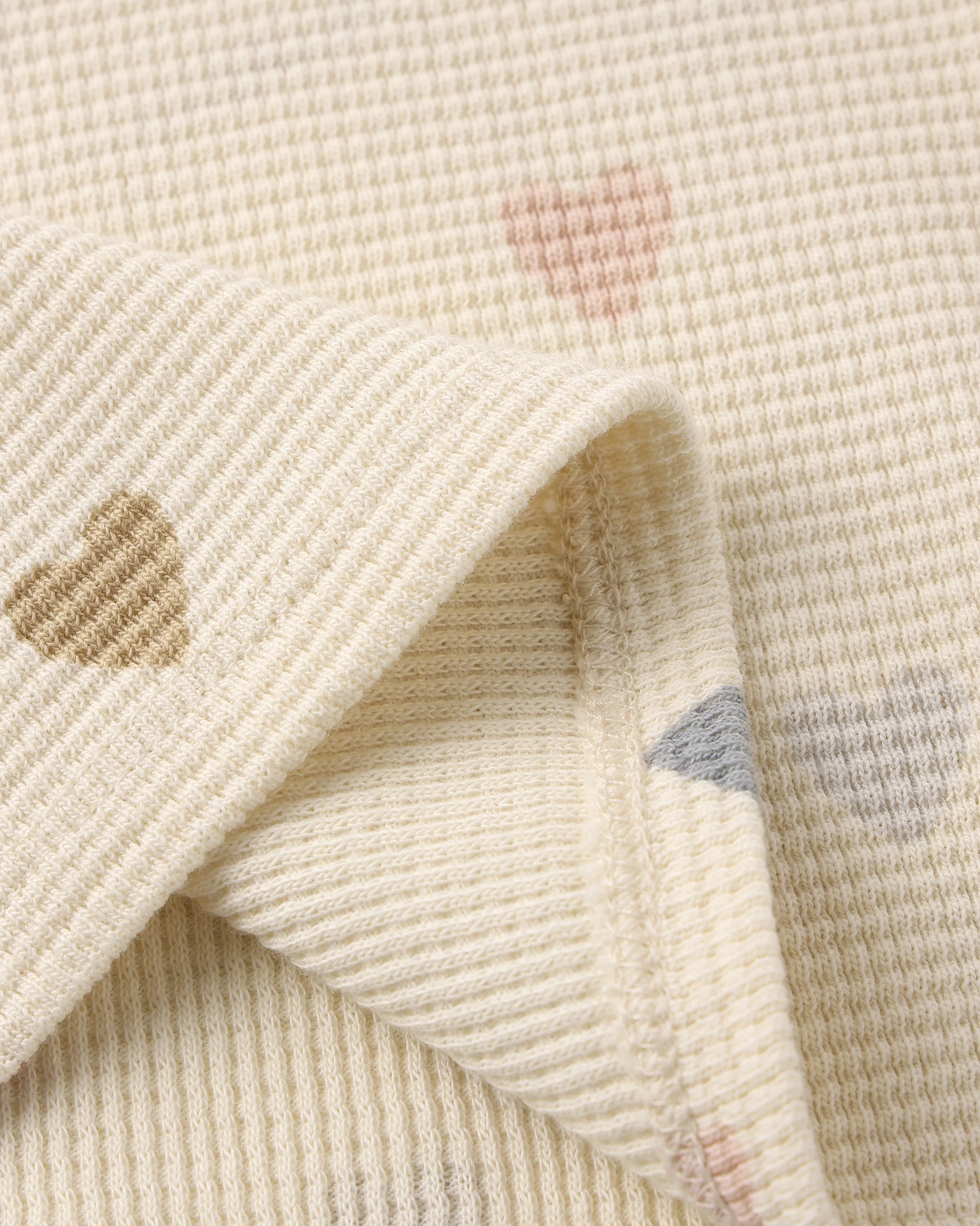 Waffle Tee + Short Set Confetti Hearts - Image 5