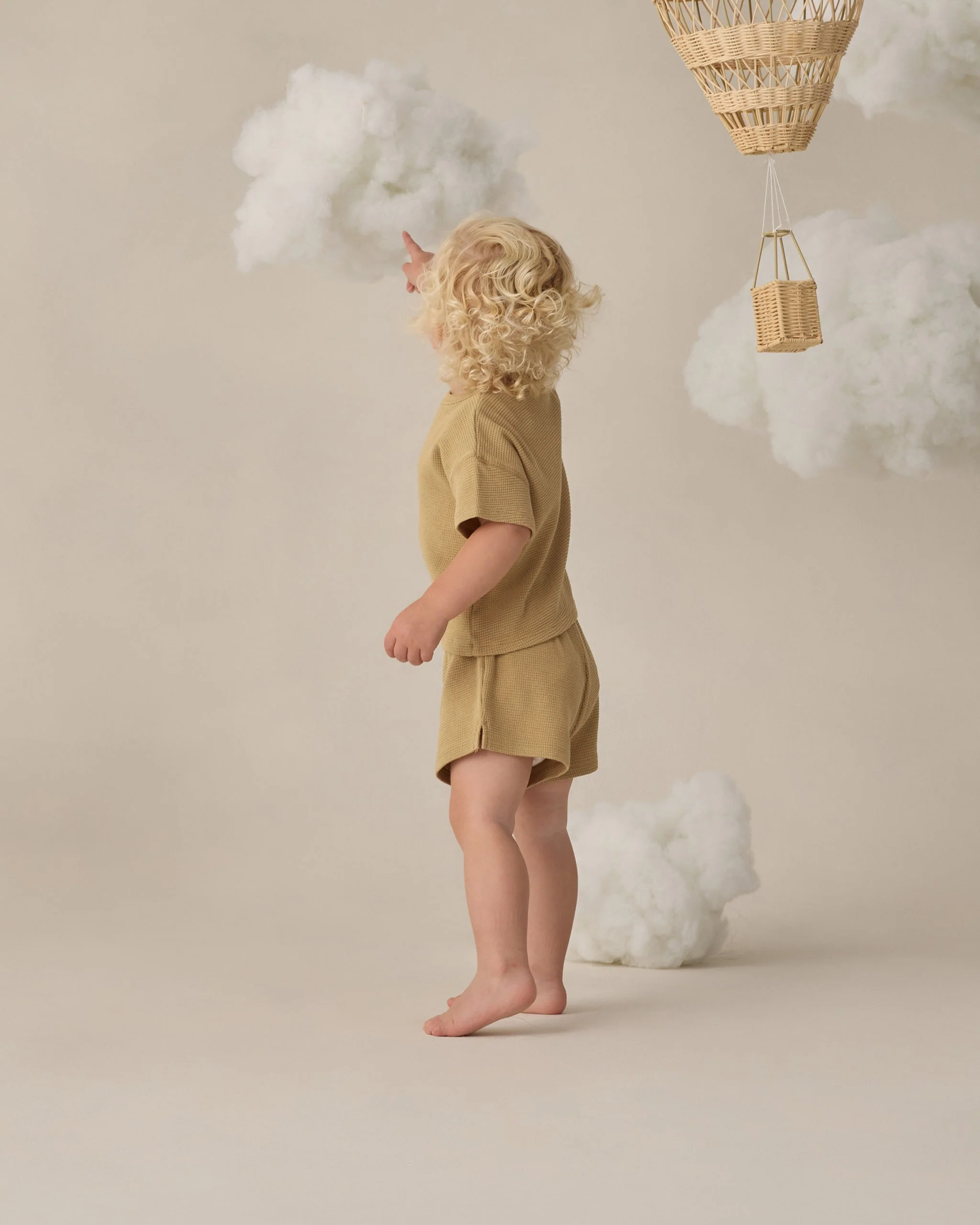 Waffle Tee + Short Set Honey - Image 3