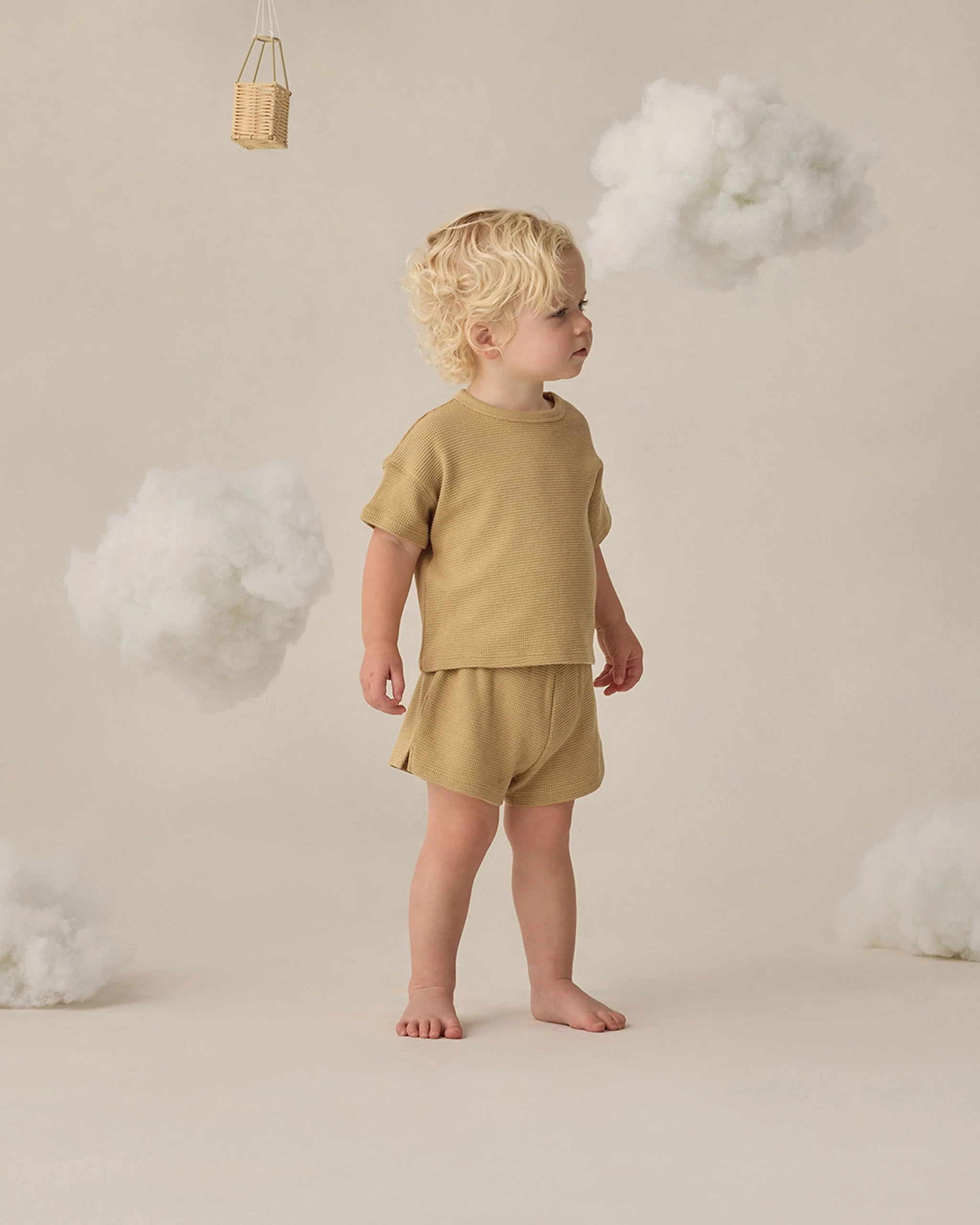 Waffle Tee + Short Set Honey - Image 4