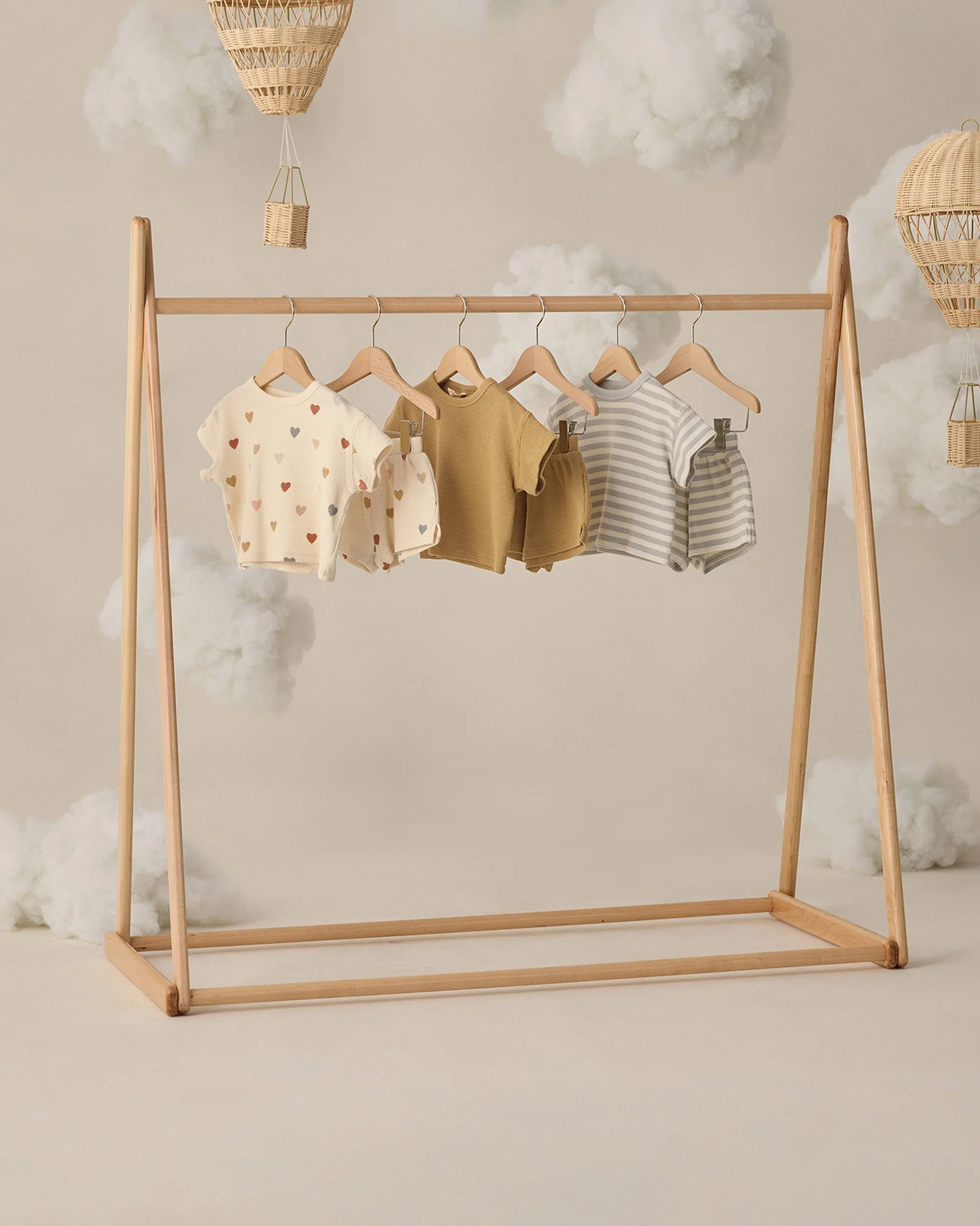Waffle Tee + Short Set Sky Stripe - Image 6