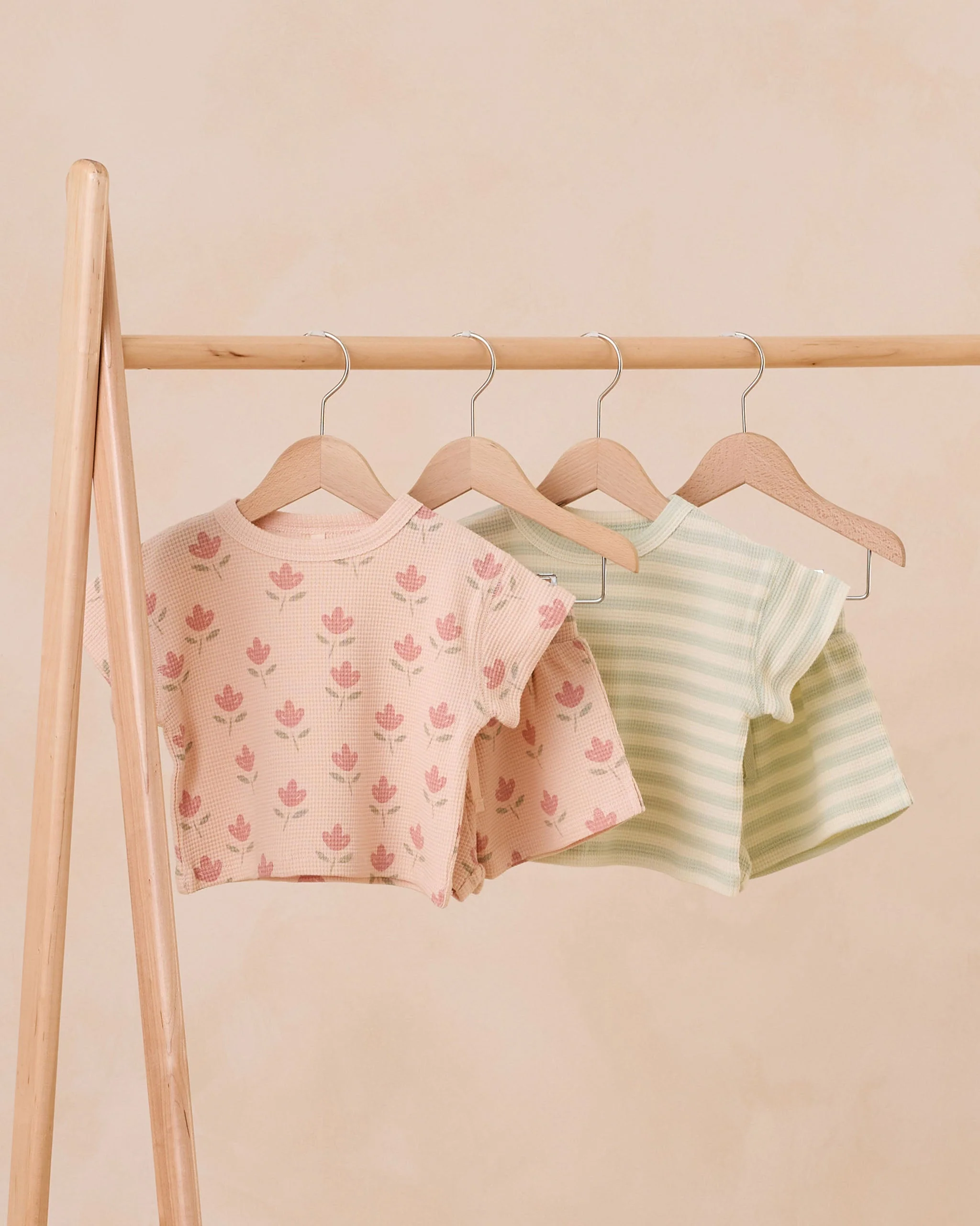 Waffle Tee + Short Set || Tulips - Image 2