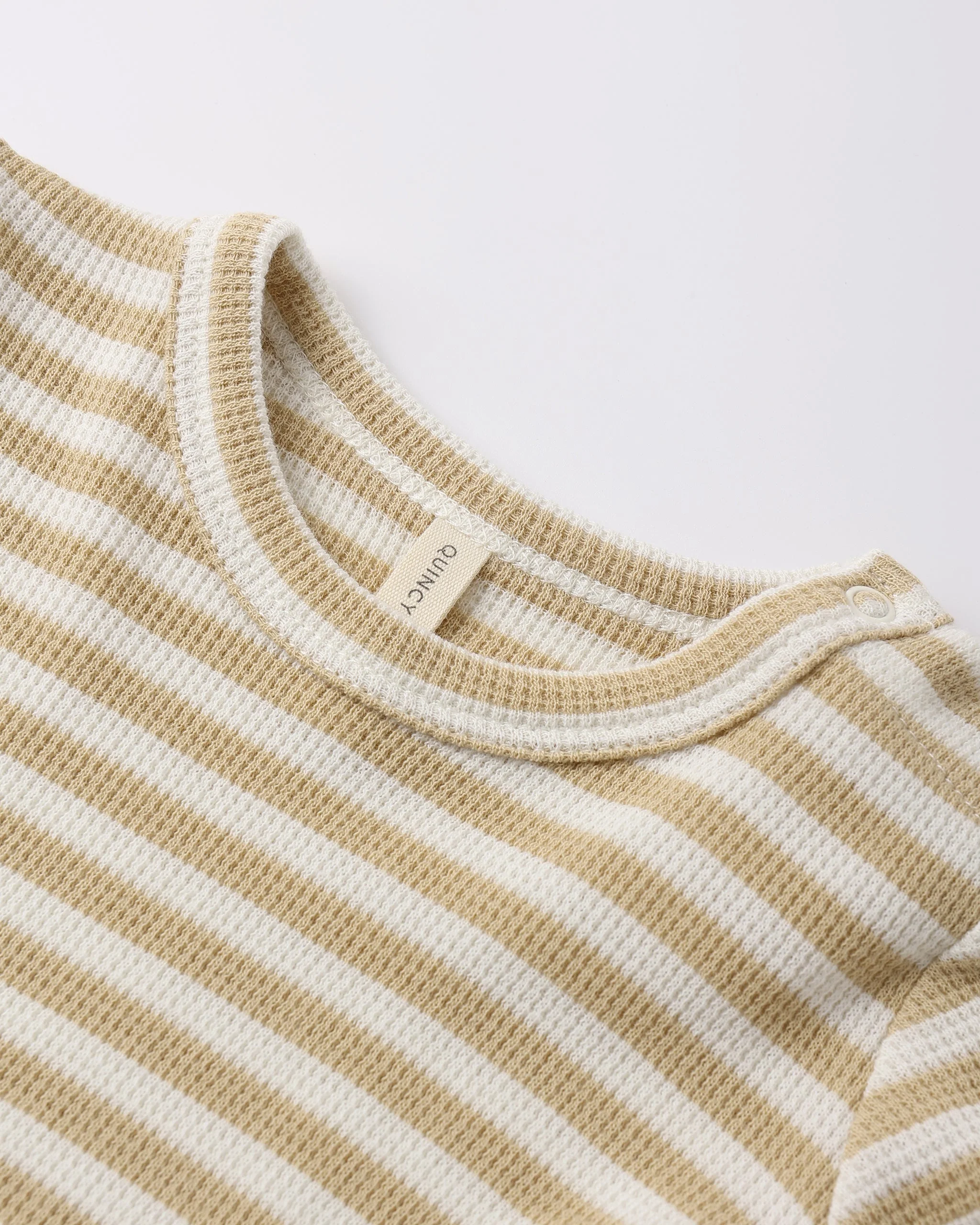 Waffle Top Pant Set Butterscotch Stripe - Image 4